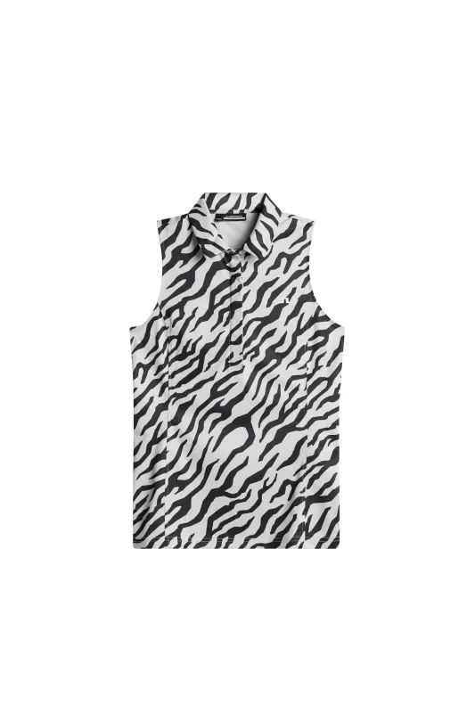 Dena Print Sleeveless Top / Tour Tiger Moonbeam M sold by J. Lindeberg