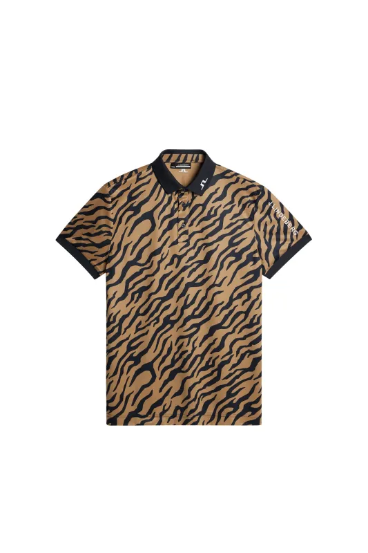 Tour Tech Print Polo / Tour Tiger Brown M sold by J. Lindeberg