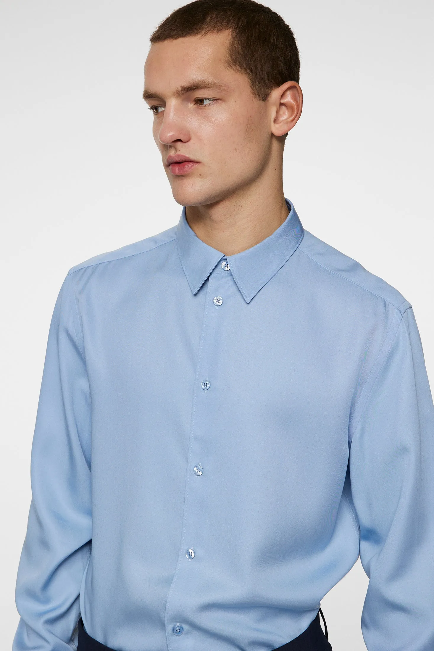 Slim LS Comfort Tencel Shirt / Rain Washed sold by J. Lindeberg product image thumbnail 5