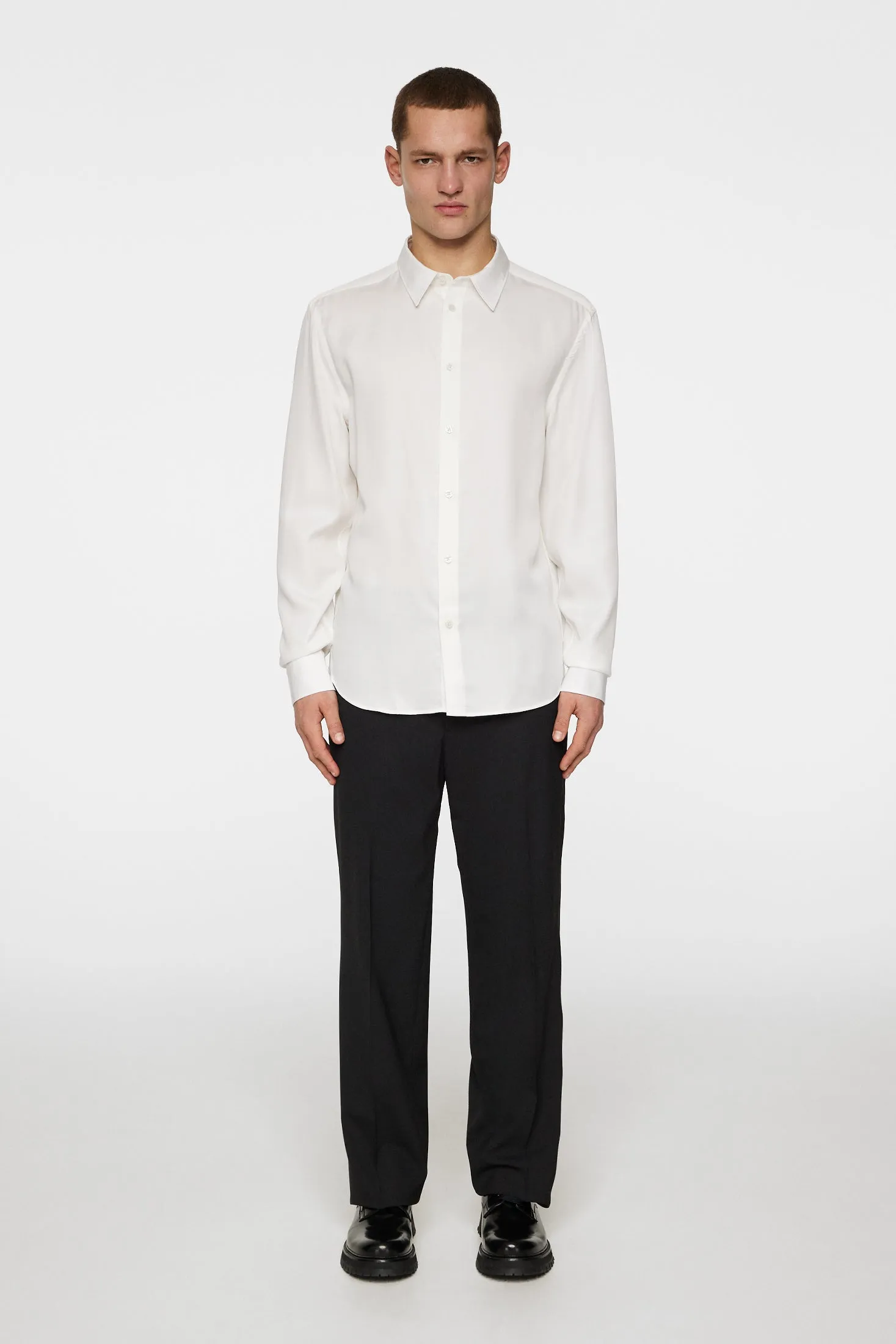 Slim LS Comfort Tencel Shirt / Cloud White sold by J. Lindeberg product image thumbnail 4