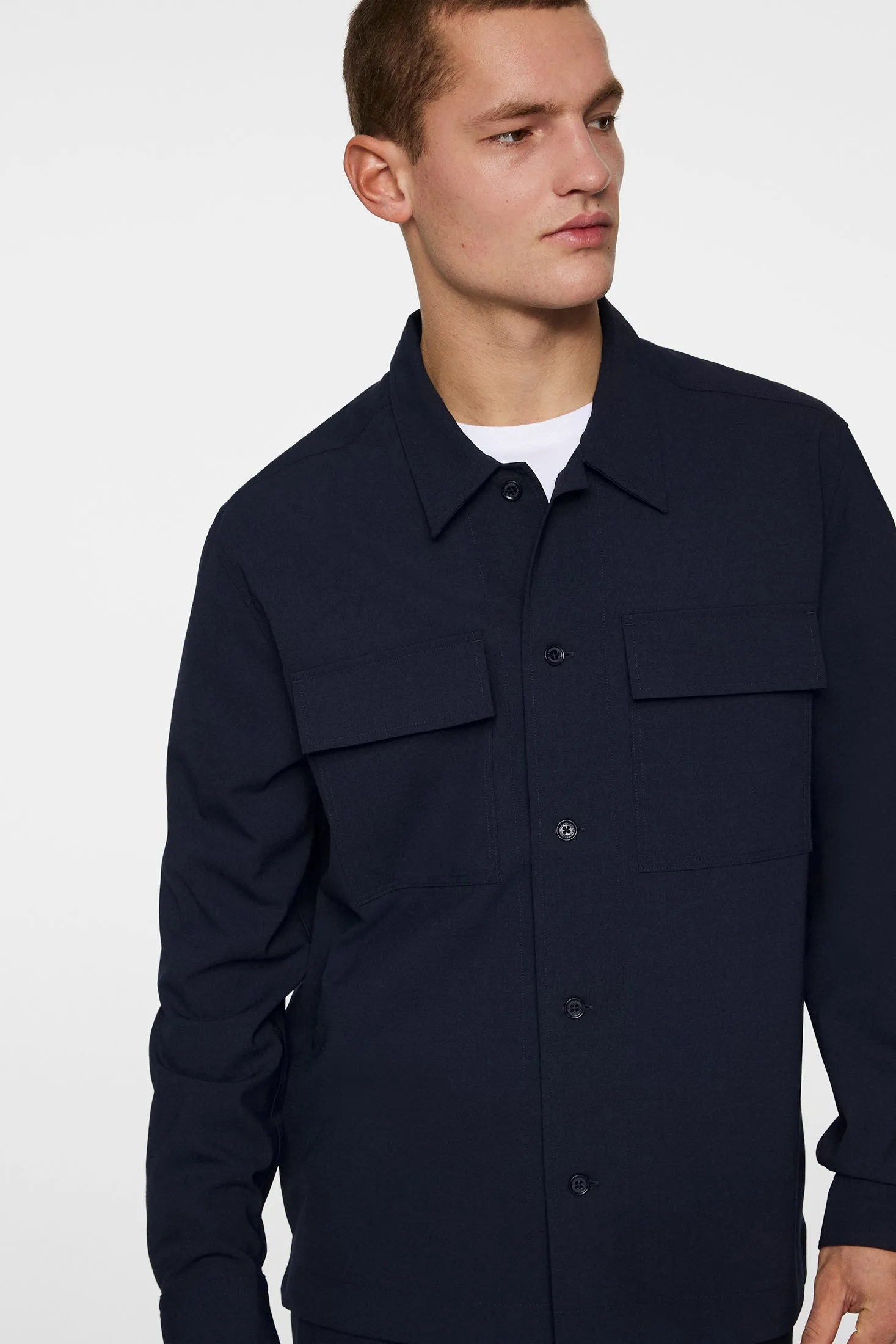 Reid Drape Overshirt / JL Navy sold by J. Lindeberg product image thumbnail 5
