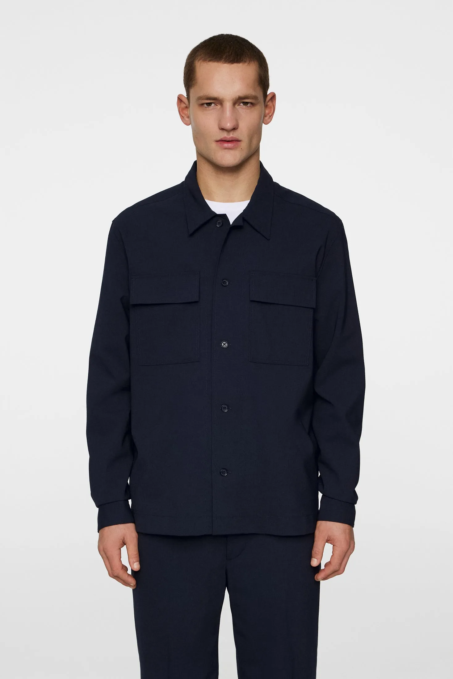 Reid Drape Overshirt / JL Navy sold by J. Lindeberg product image thumbnail 2