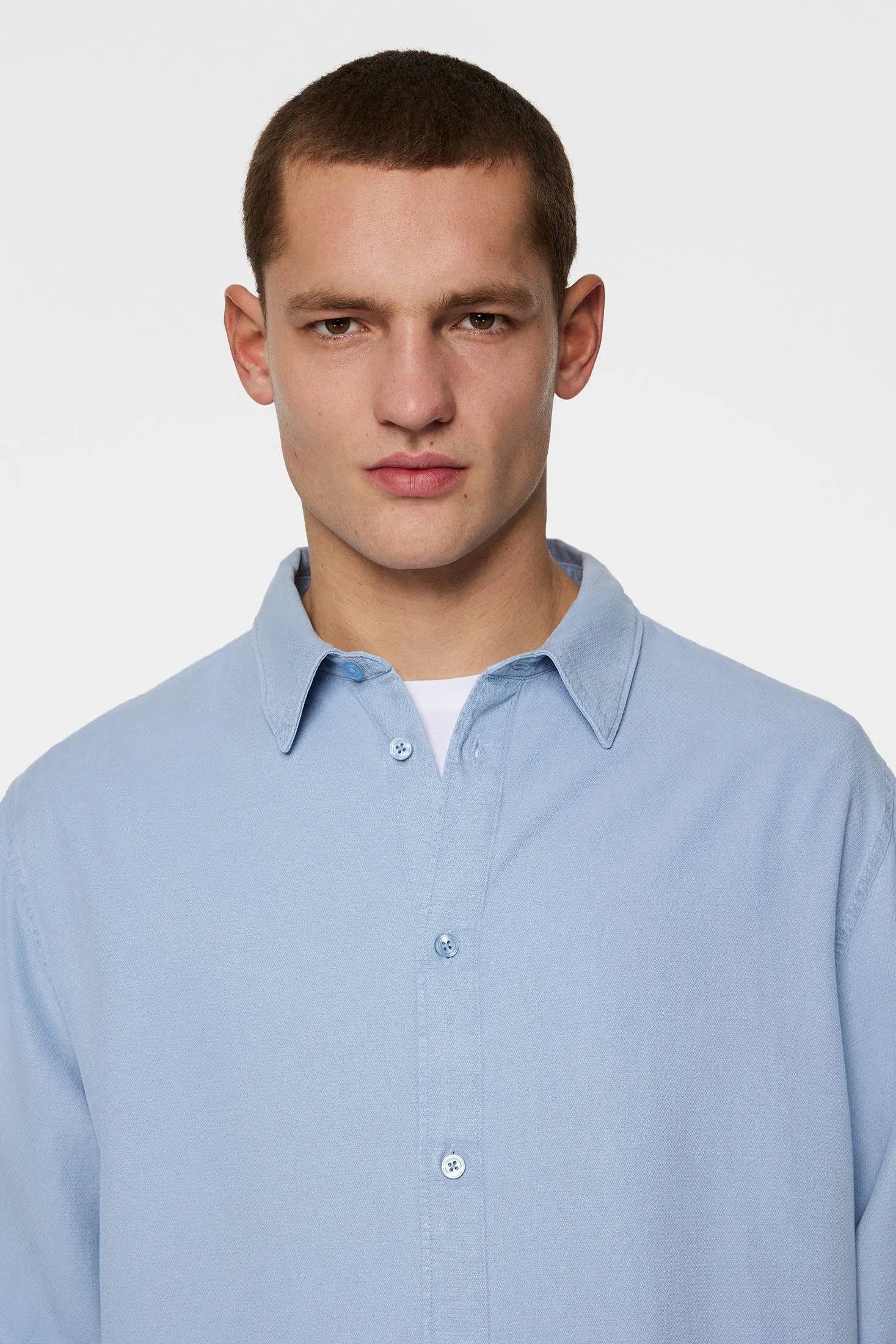 Reg LS Struct Gmd Tencel Shirt / Rain Washed sold by J. Lindeberg product image thumbnail 5