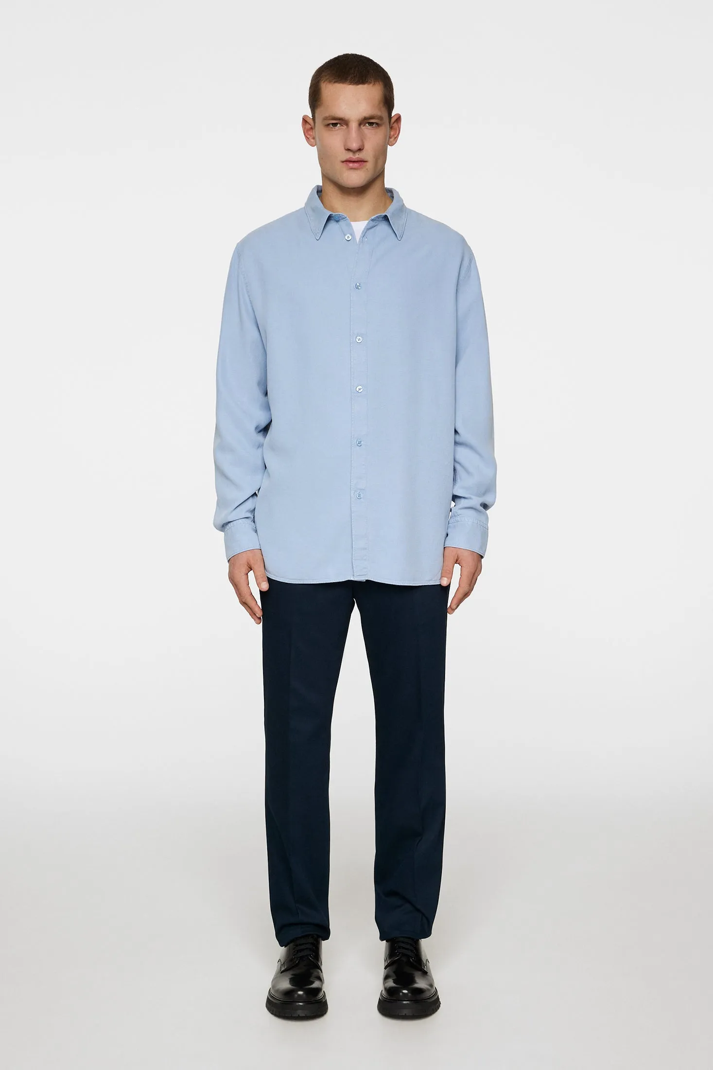 Reg LS Struct Gmd Tencel Shirt / Rain Washed sold by J. Lindeberg product image thumbnail 4