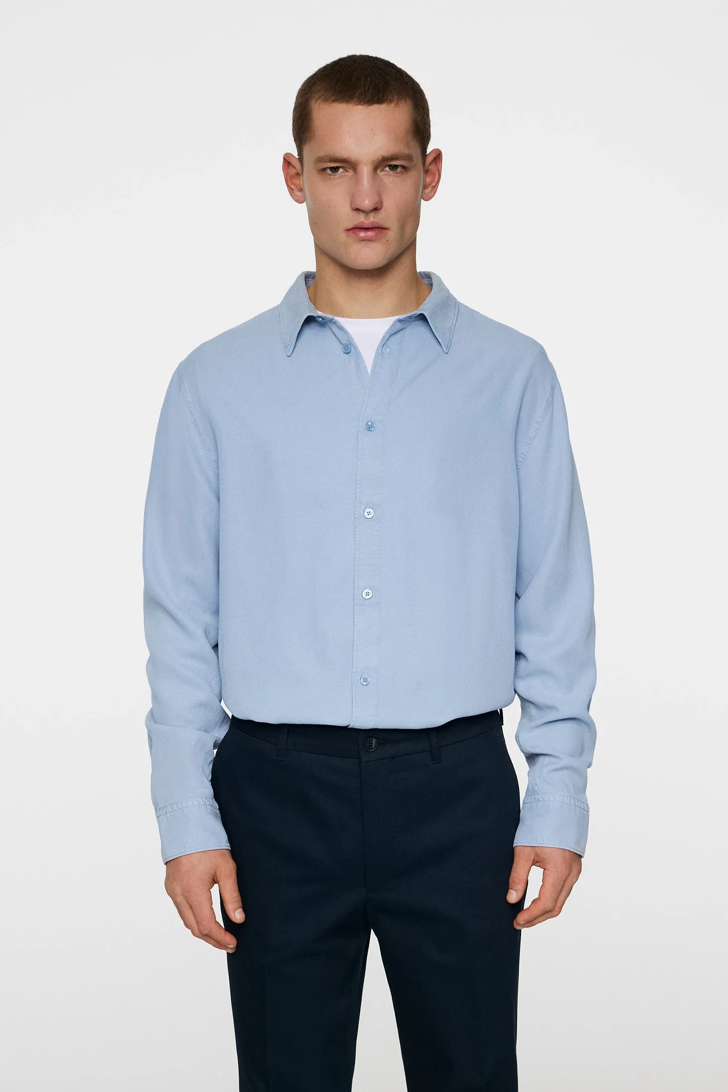 Reg LS Struct Gmd Tencel Shirt / Rain Washed sold by J. Lindeberg product image thumbnail 2