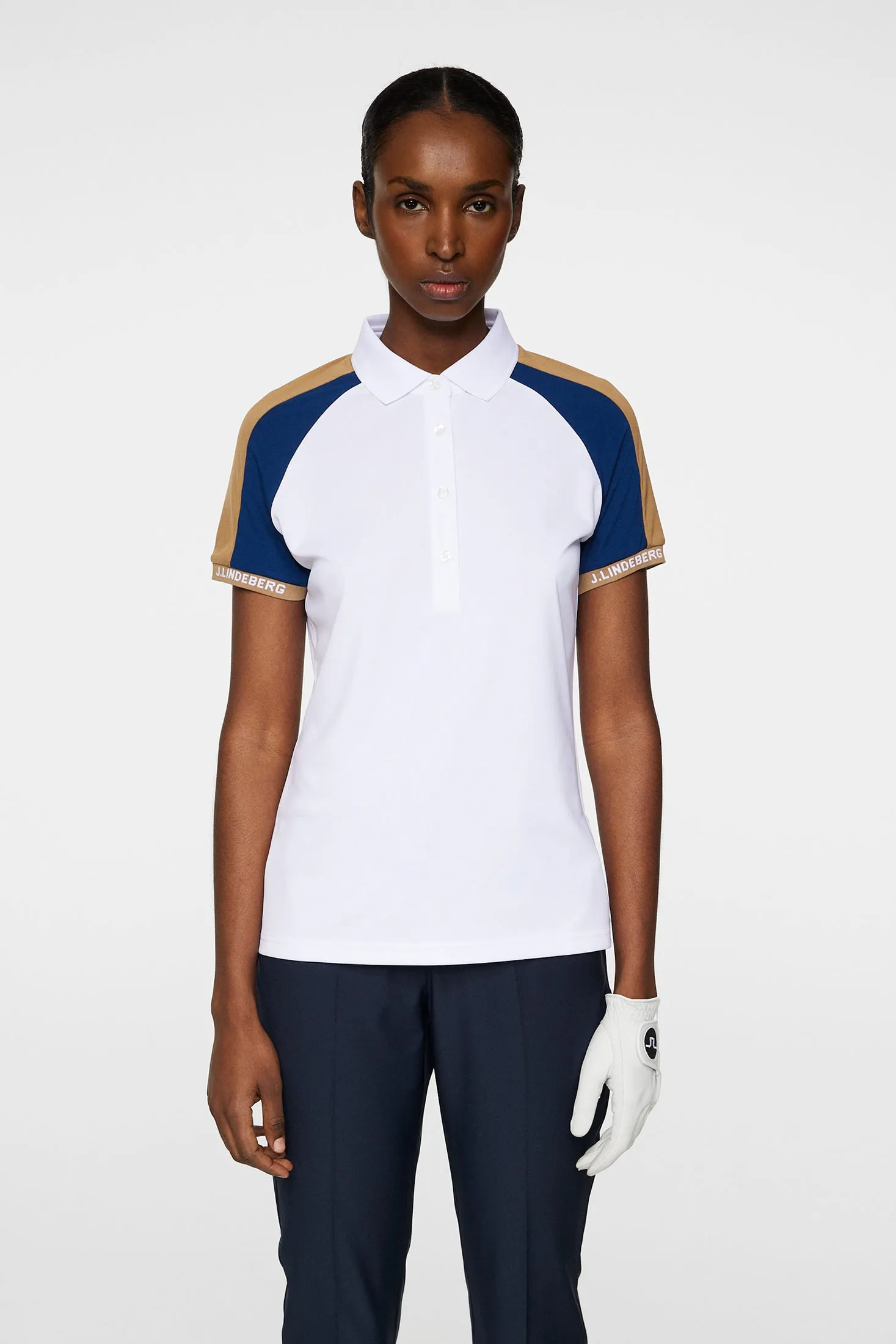 Priya Polo / White sold by J. Lindeberg product image thumbnail 2
