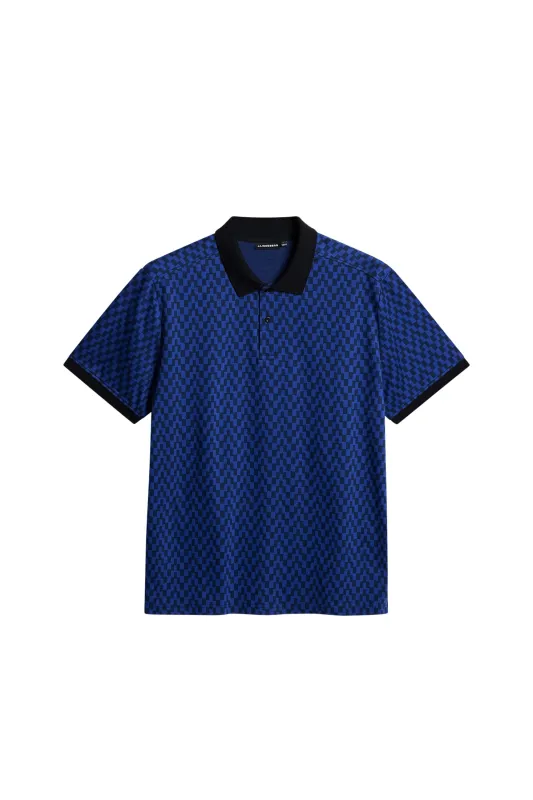 Devon Jacquard Polo / Bridge Stack Blue made by J. Lindeberg