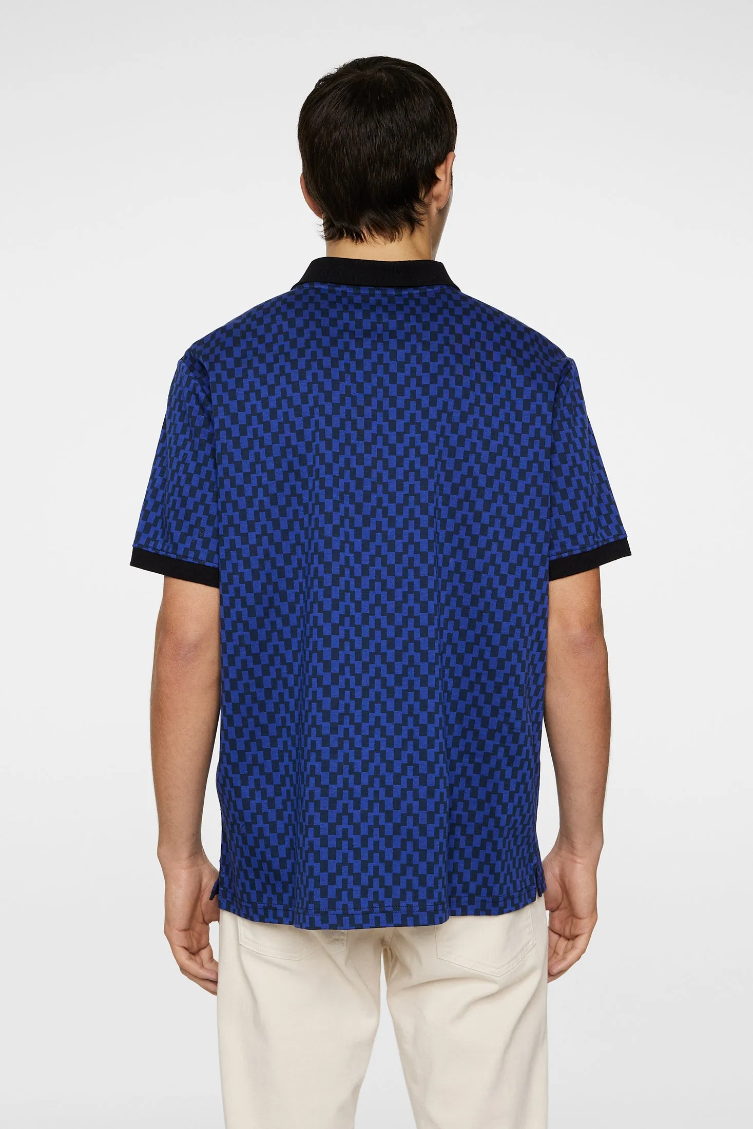 Devon Jacquard Polo / Bridge Stack Blue sold by J. Lindeberg product image thumbnail 3