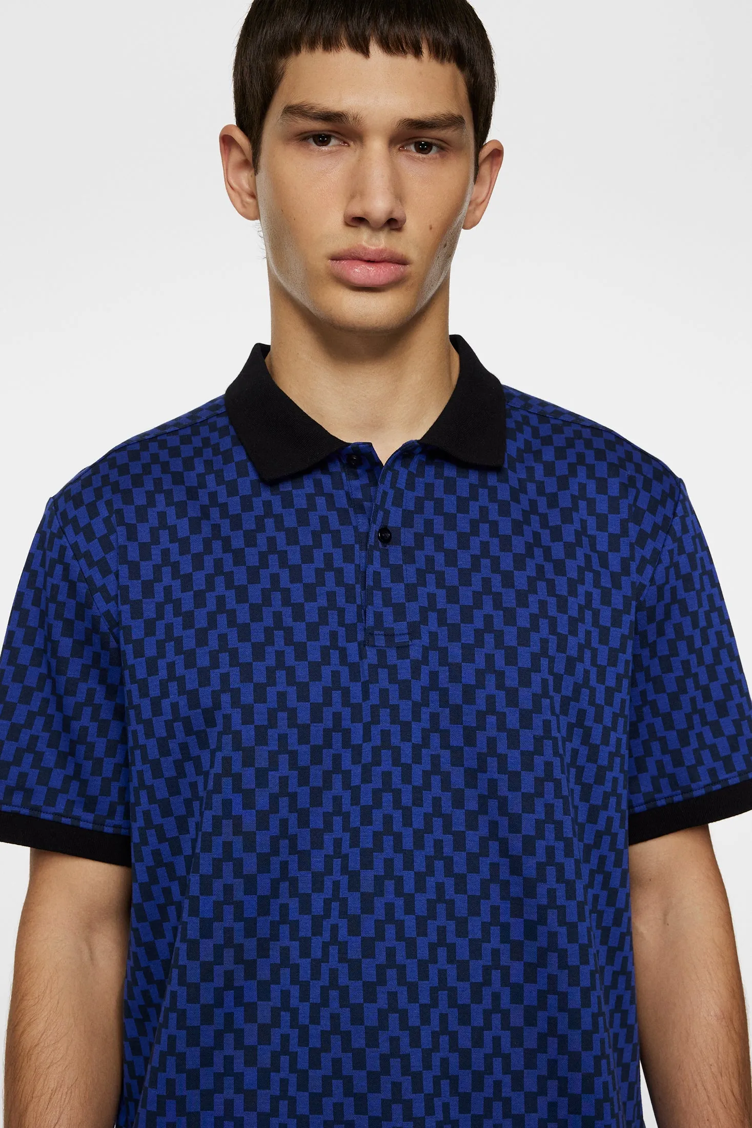 Devon Jacquard Polo / Bridge Stack Blue sold by J. Lindeberg product image thumbnail 5