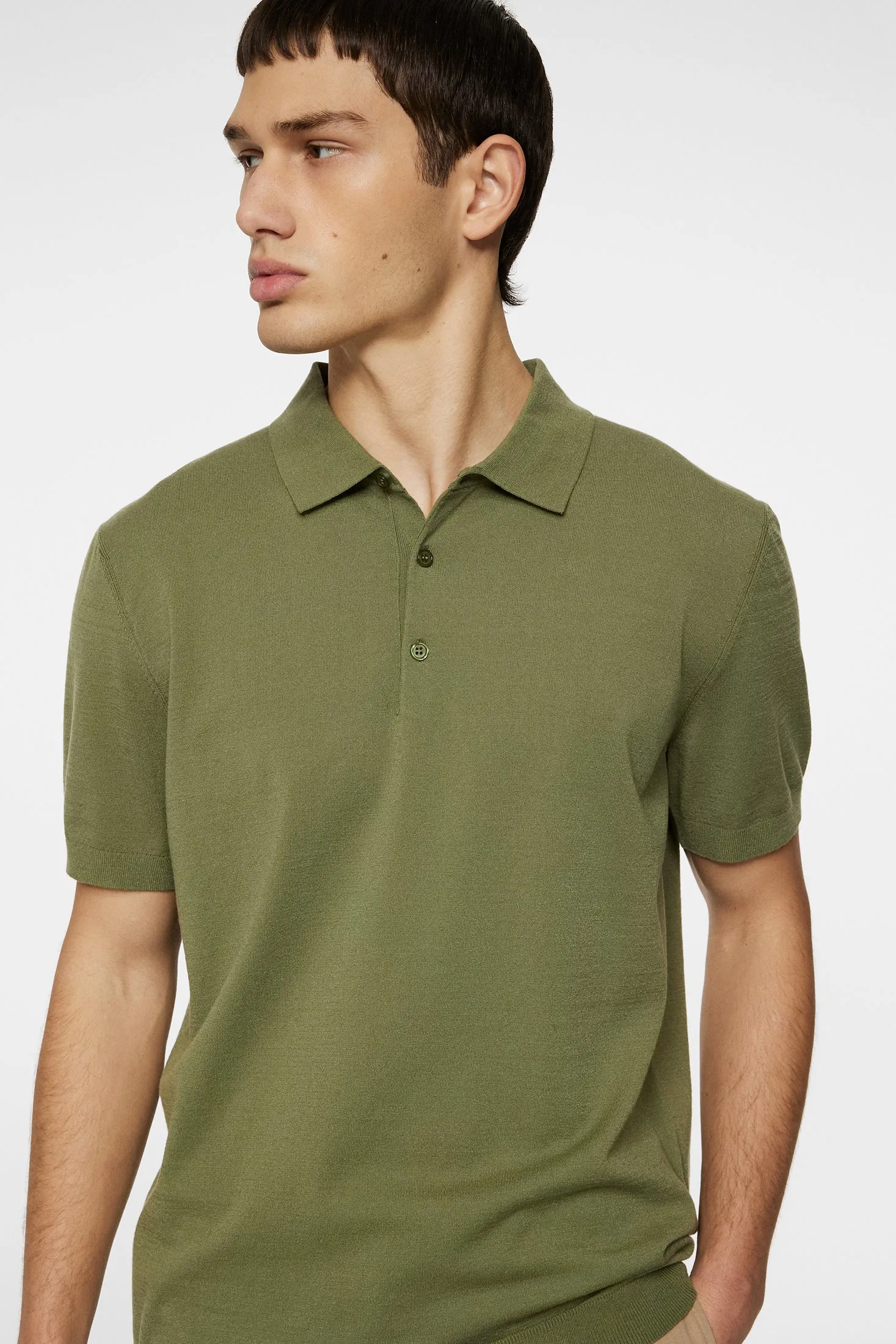 Ridge Knitted Polo / Olivine sold by J. Lindeberg product image thumbnail 5