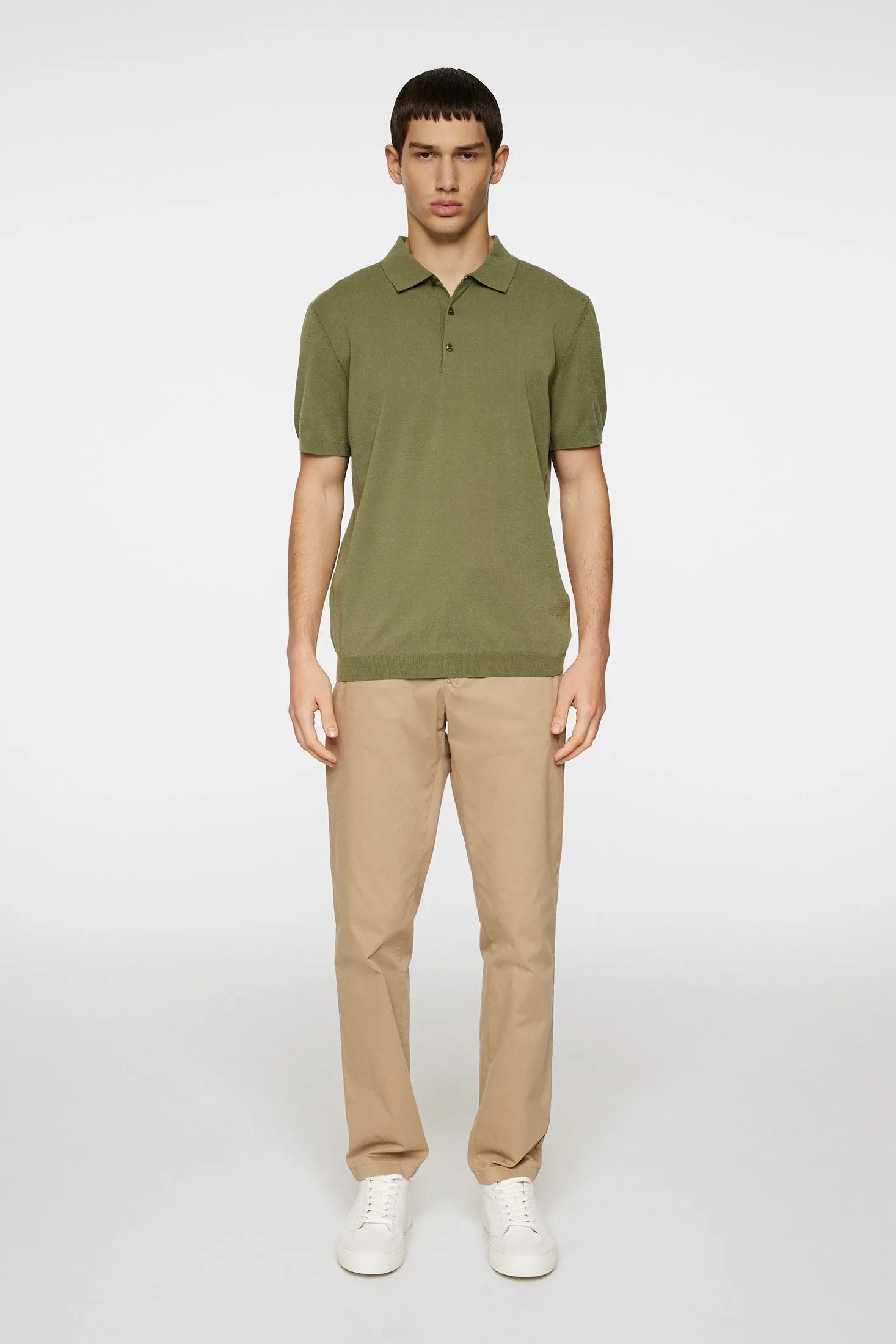 Ridge Knitted Polo / Olivine sold by J. Lindeberg product image thumbnail 4