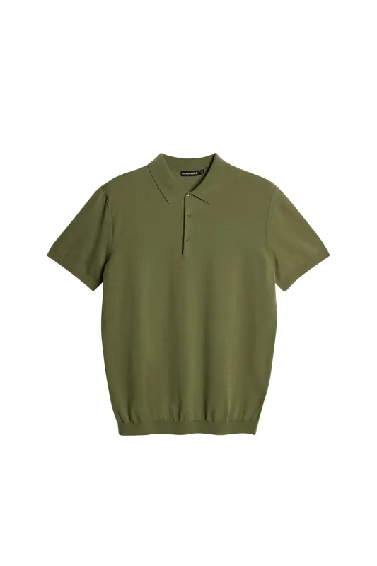 Ridge Knitted Polo / Olivine sold by J. Lindeberg