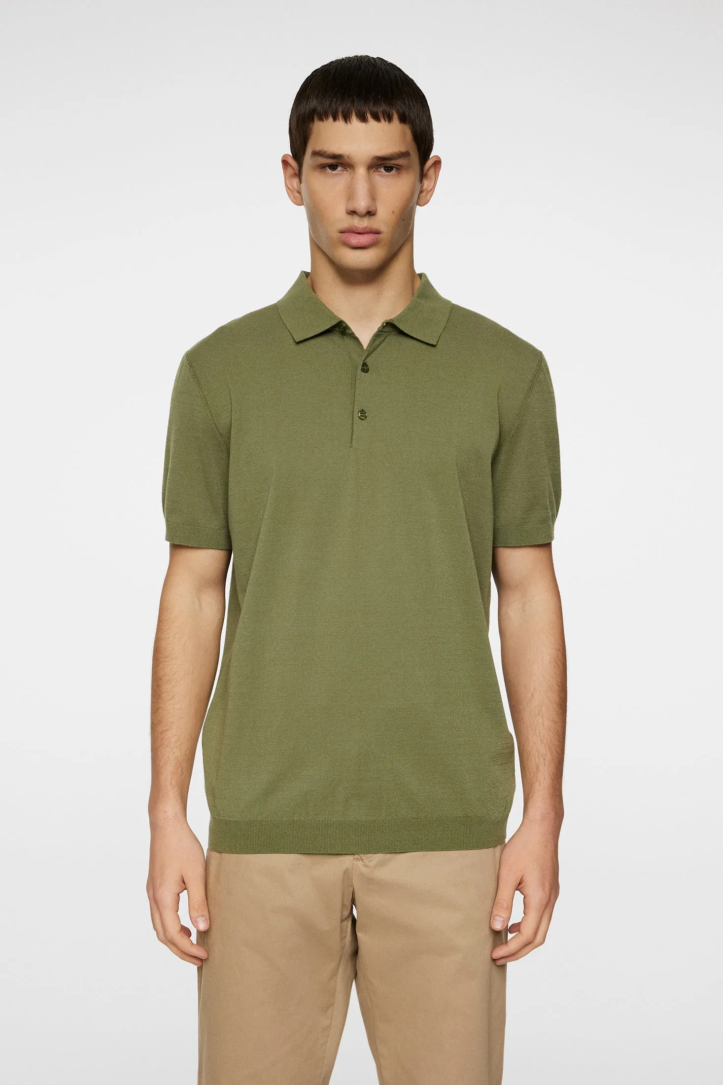 Ridge Knitted Polo / Olivine sold by J. Lindeberg product image thumbnail 2