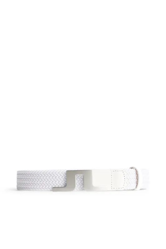 Berry Elastic Belt / White sold by J. Lindeberg