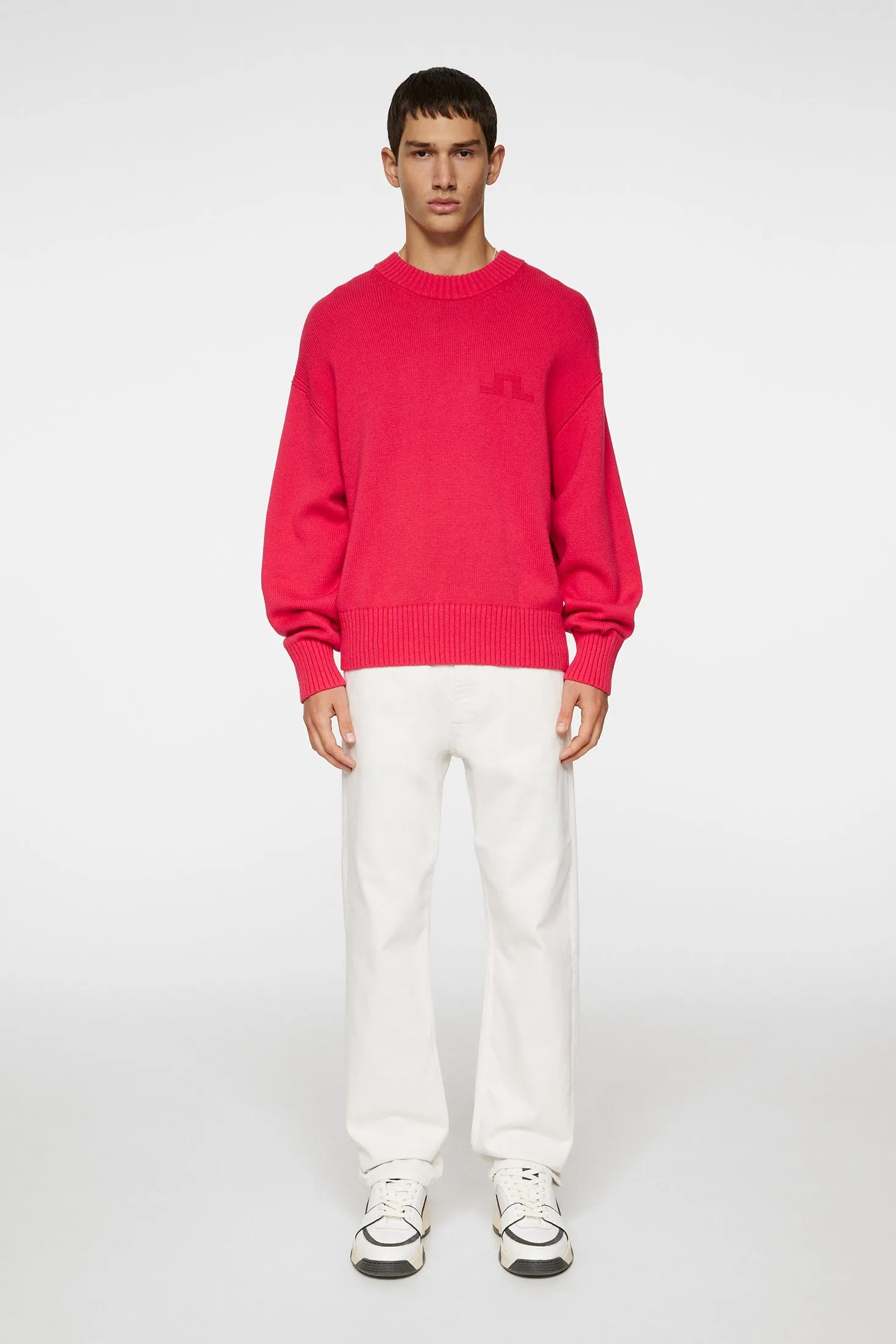 Eddy Cotton Wool Crew Neck / Azalea sold by J. Lindeberg product image thumbnail 4