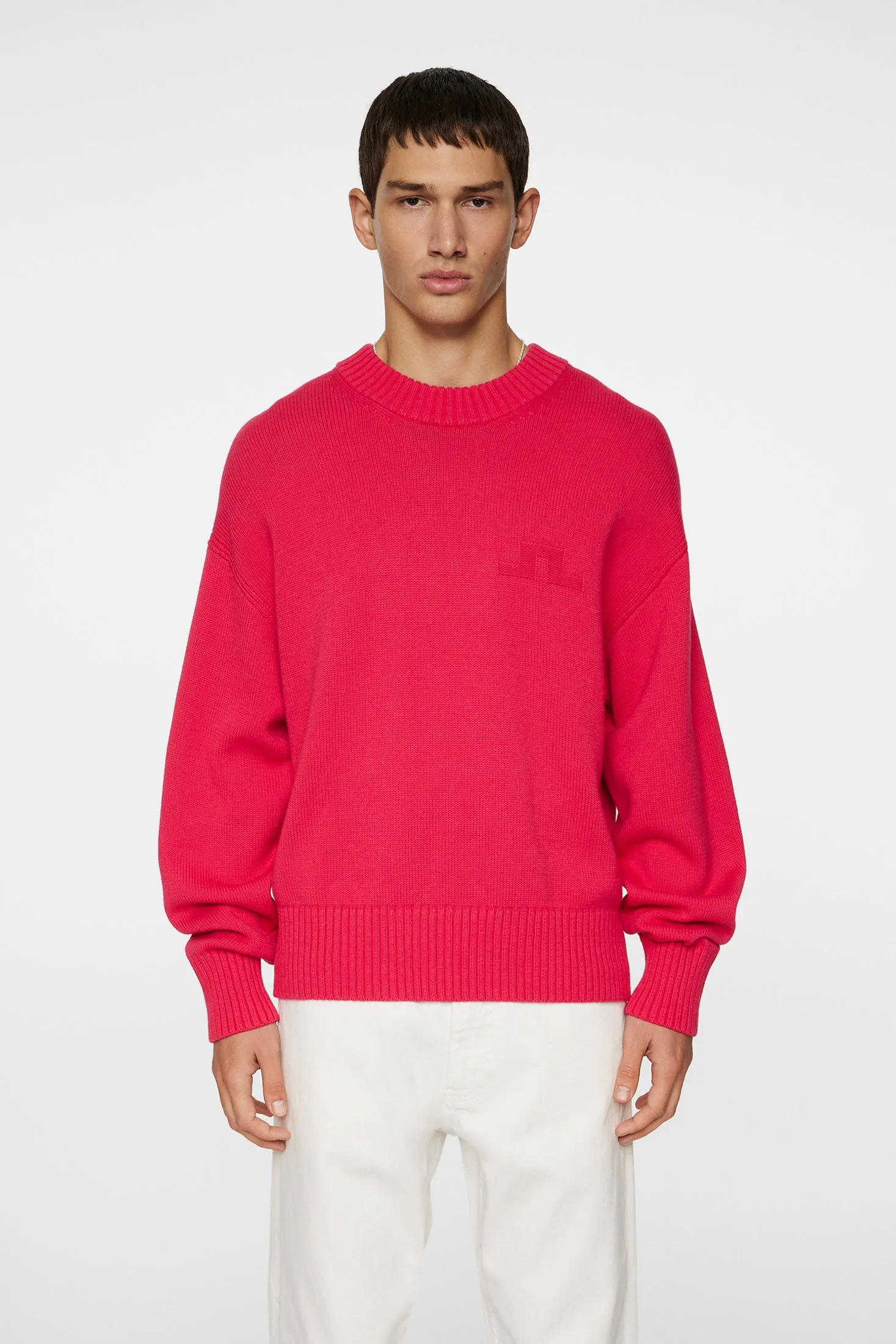 Eddy Cotton Wool Crew Neck / Azalea sold by J. Lindeberg product image thumbnail 2