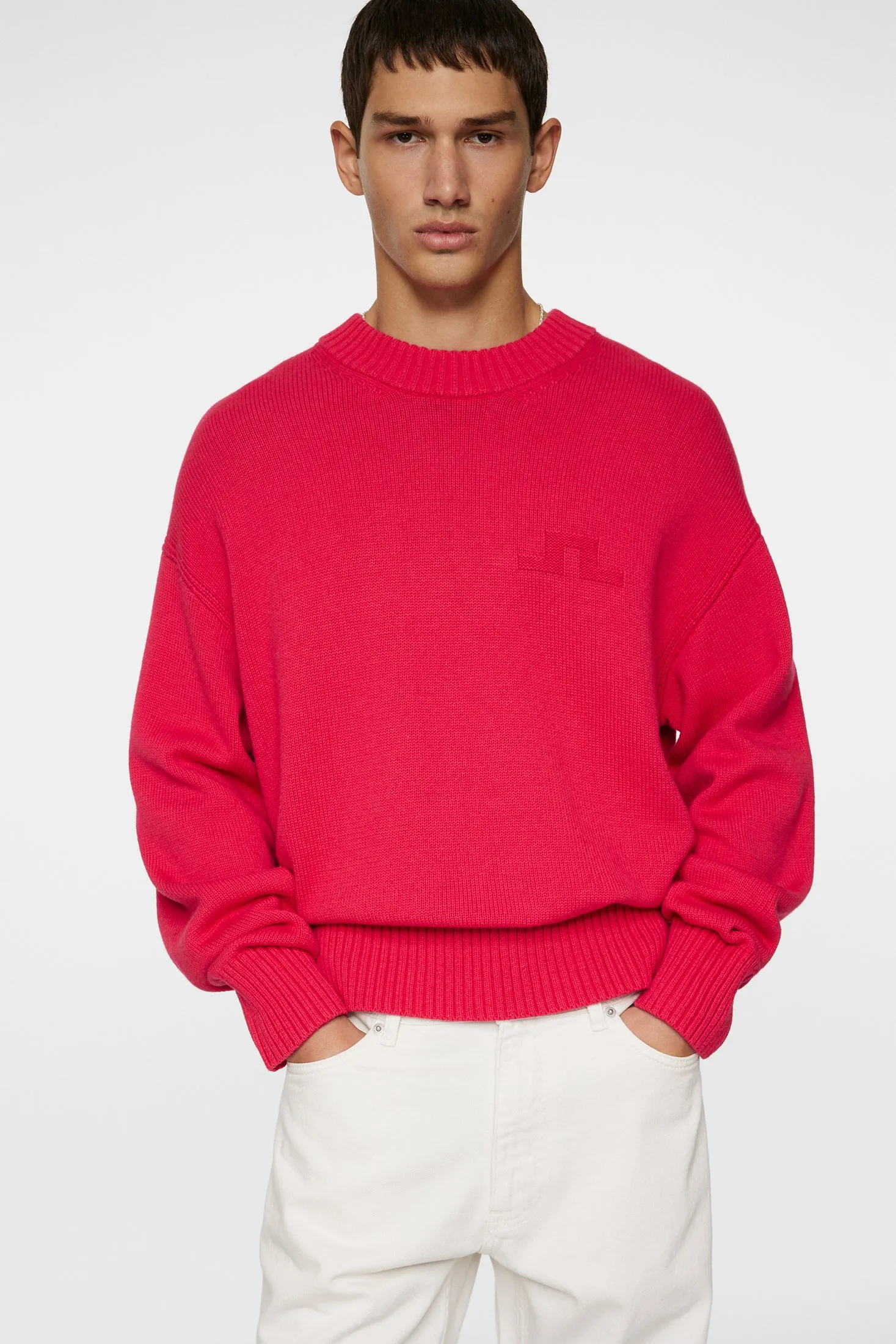 Eddy Cotton Wool Crew Neck / Azalea sold by J. Lindeberg product image thumbnail 5