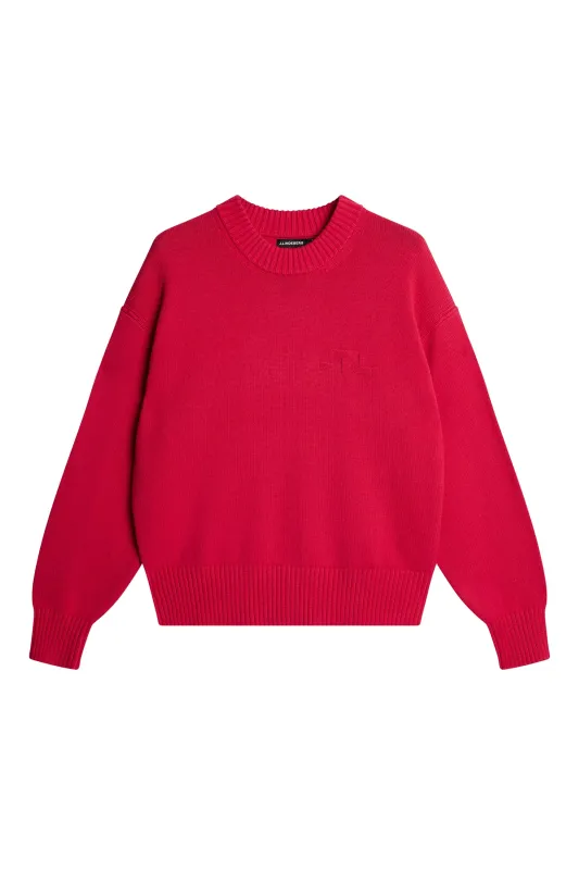 Eddy Cotton Wool Crew Neck / Azalea sold by J. Lindeberg