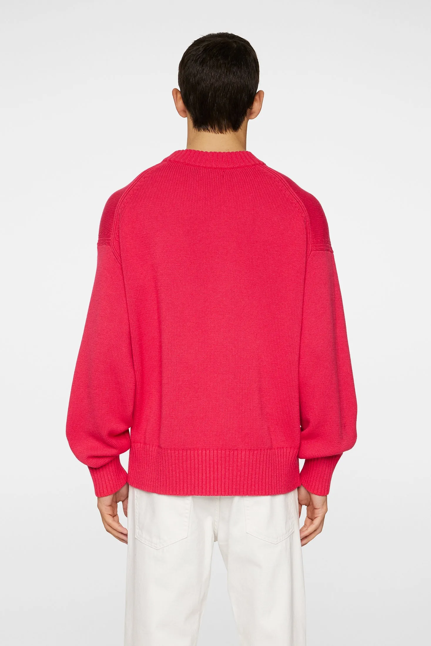 Eddy Cotton Wool Crew Neck / Azalea sold by J. Lindeberg product image thumbnail 3