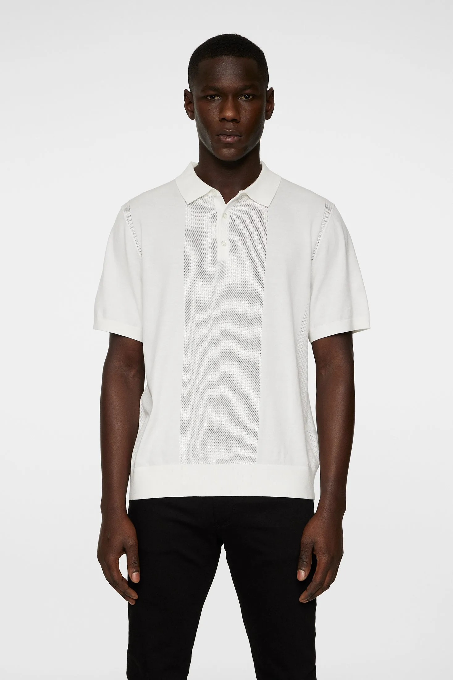 Reymond Solid Stripe Polo / White sold by J. Lindeberg product image thumbnail 3