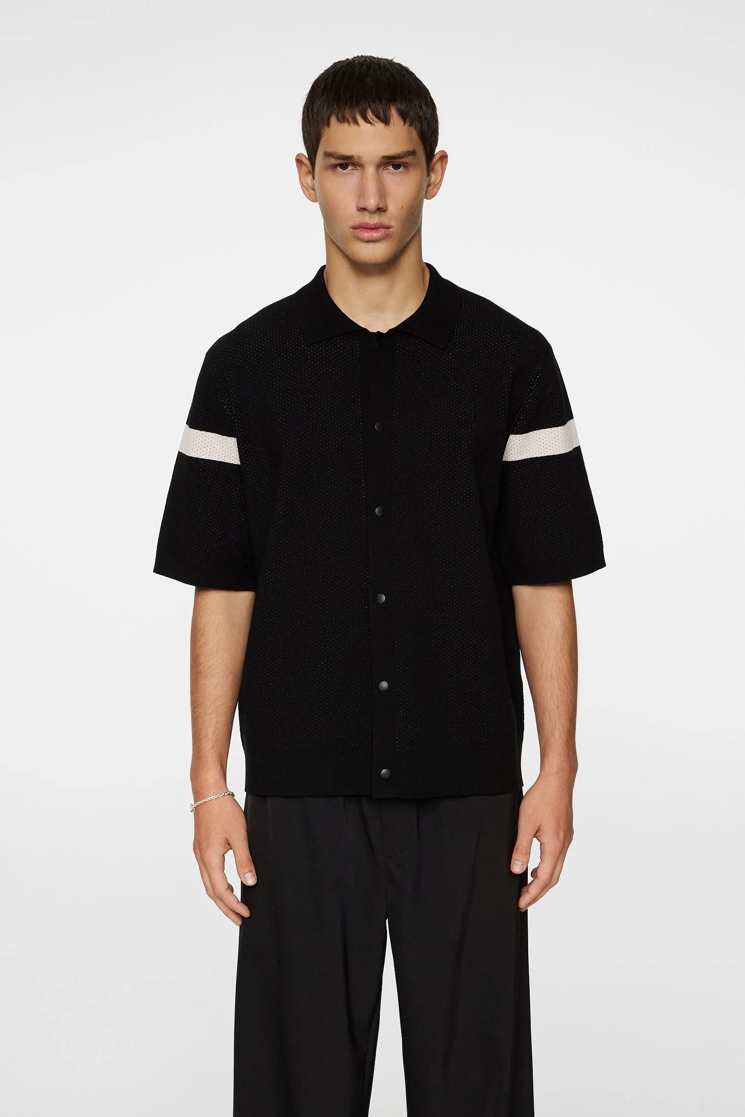 Rayne Knitted Shirt / Black sold by J. Lindeberg product image thumbnail 3