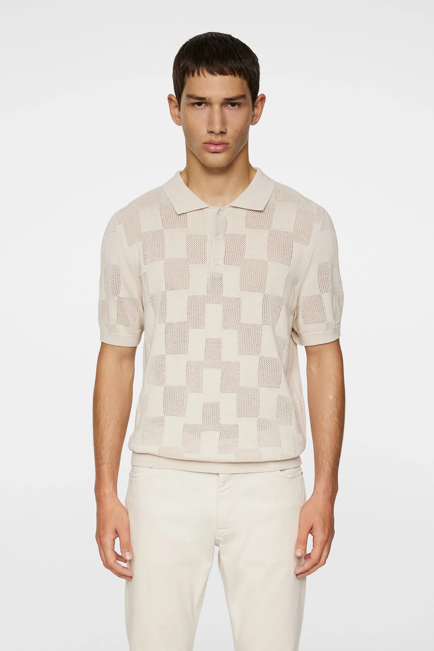 Reymond Stacked Bridge Polo / Moonbeam sold by J. Lindeberg product image thumbnail 2