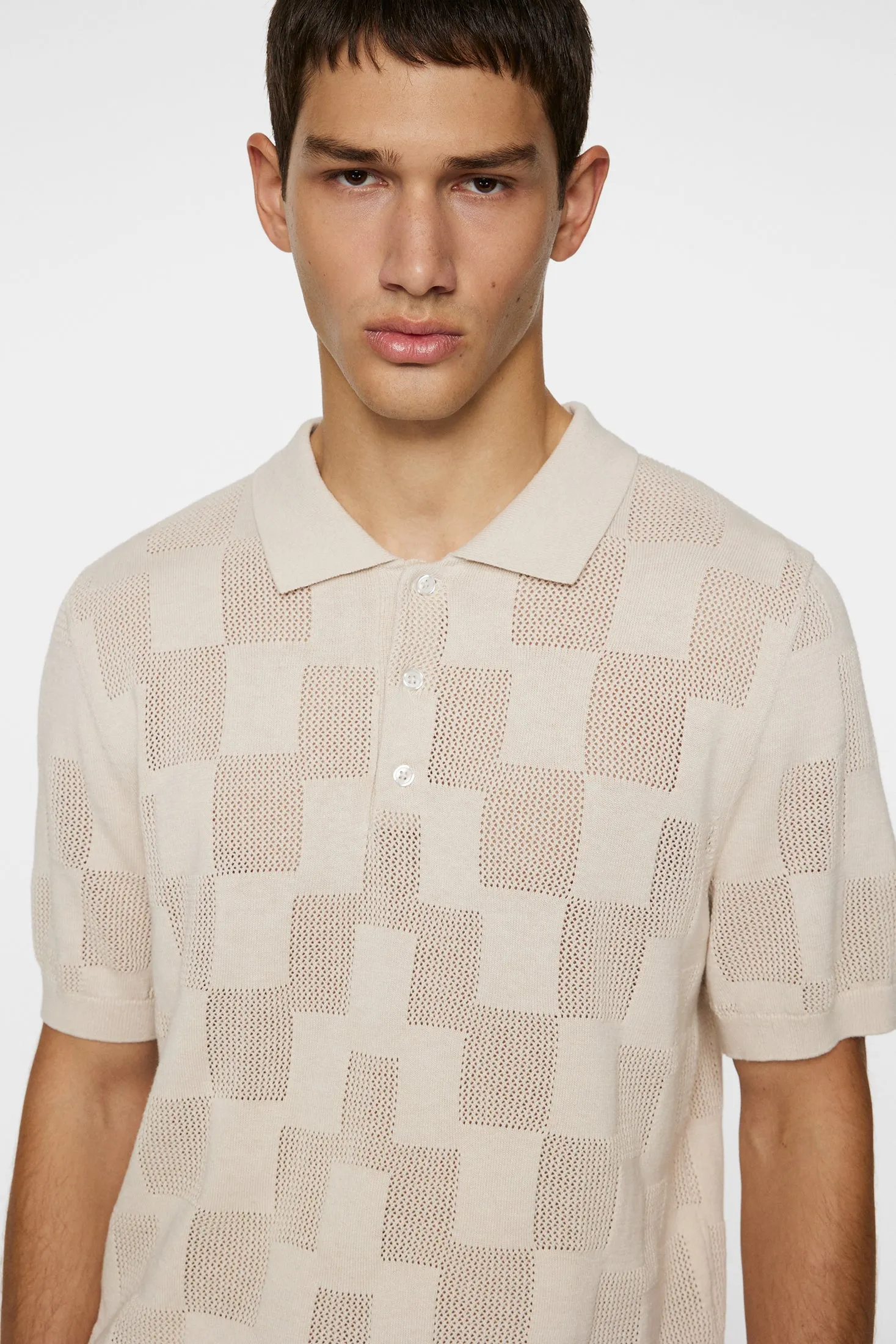 Reymond Stacked Bridge Polo / Moonbeam sold by J. Lindeberg product image thumbnail 5