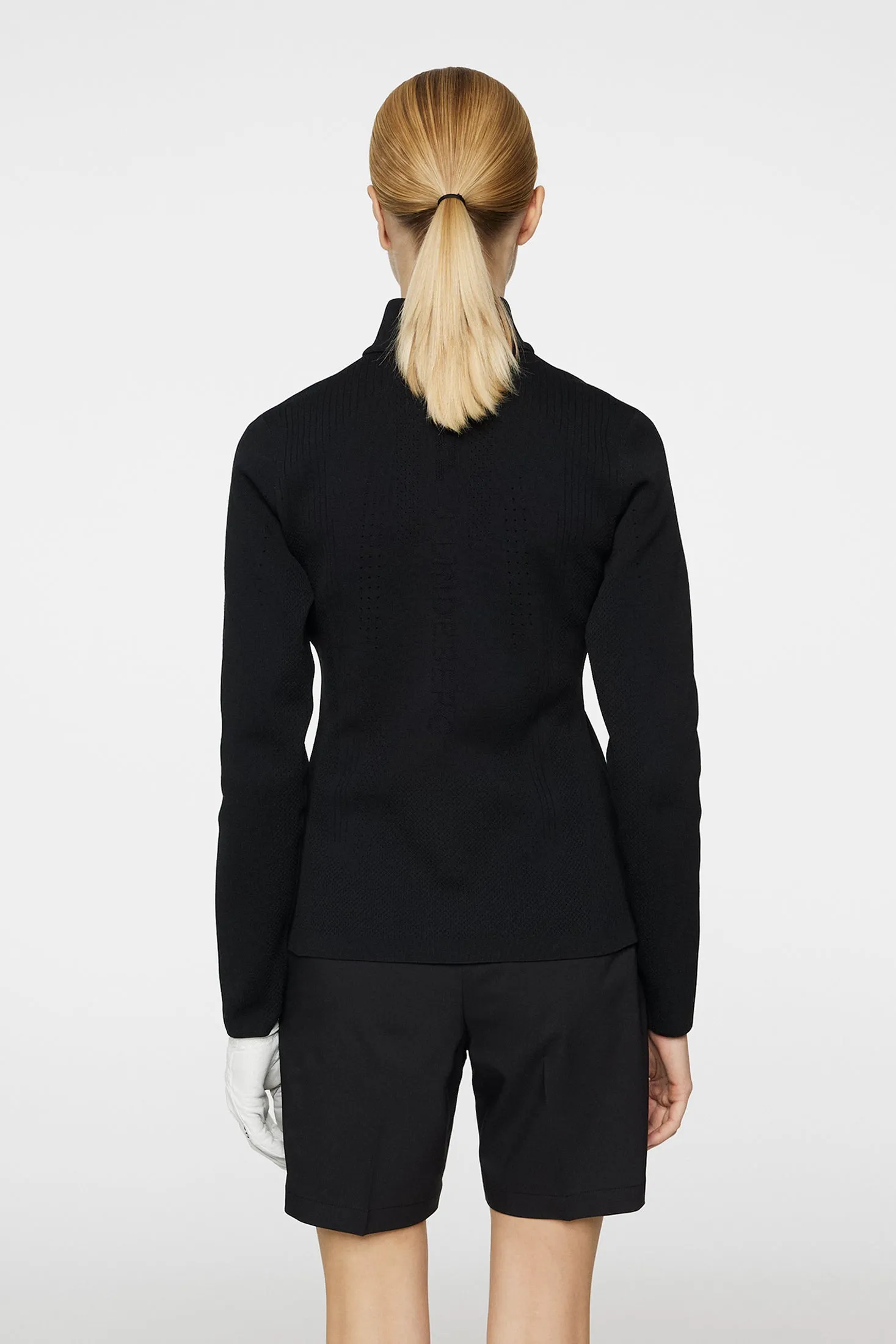 Bell Tech Knit Zip Sweater / Black sold by J. Lindeberg product image thumbnail 4