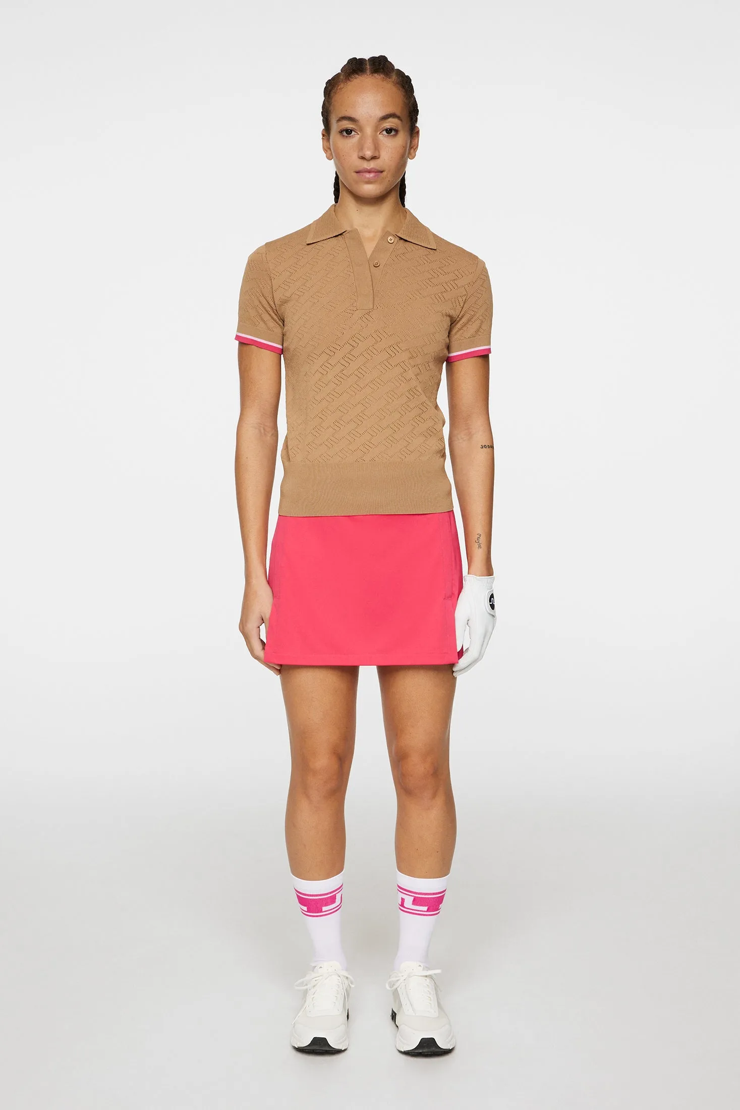 Lomi Knitted Polo Shirt / Tigers Eye sold by J. Lindeberg product image thumbnail 4