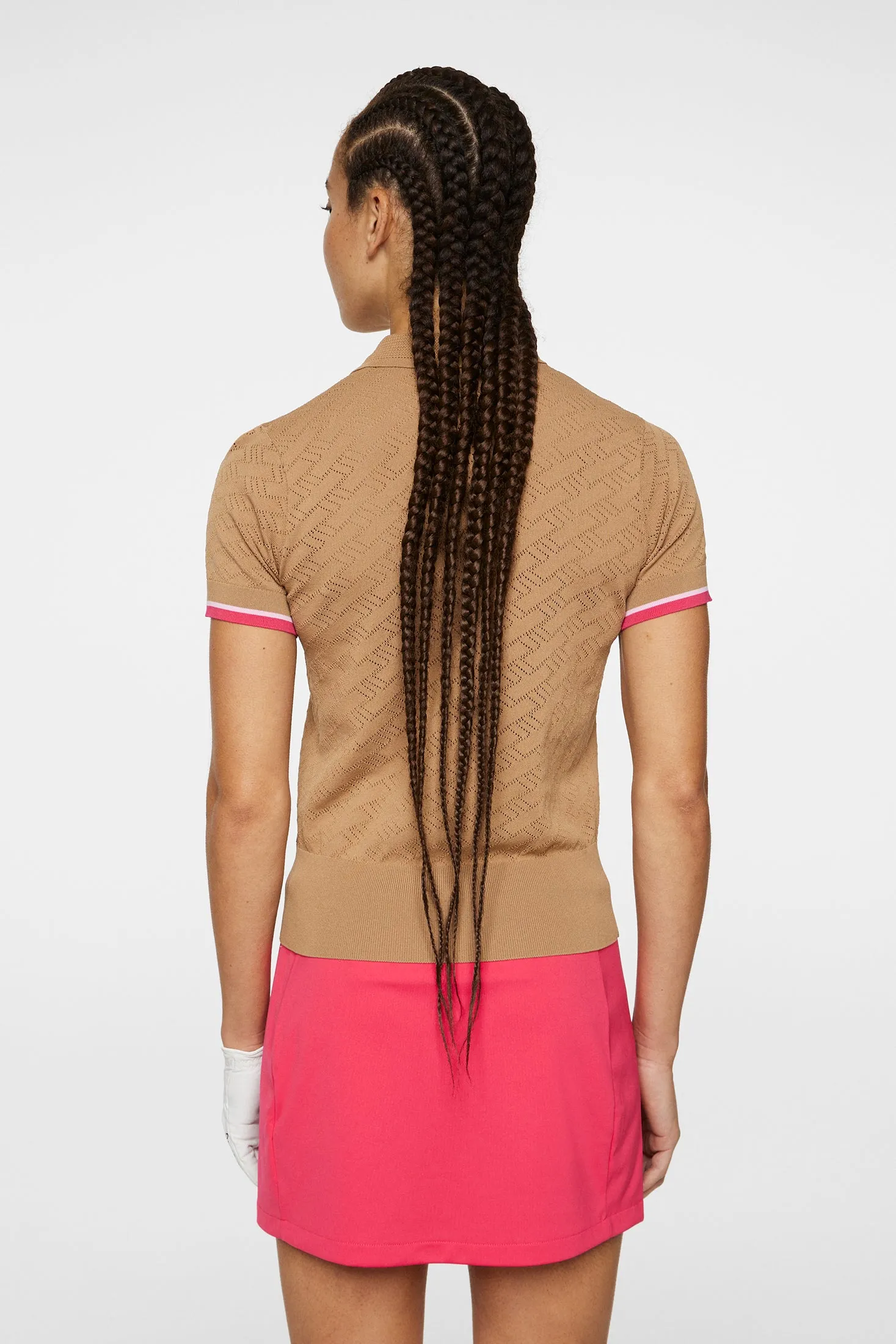 Lomi Knitted Polo Shirt / Tigers Eye sold by J. Lindeberg product image thumbnail 3
