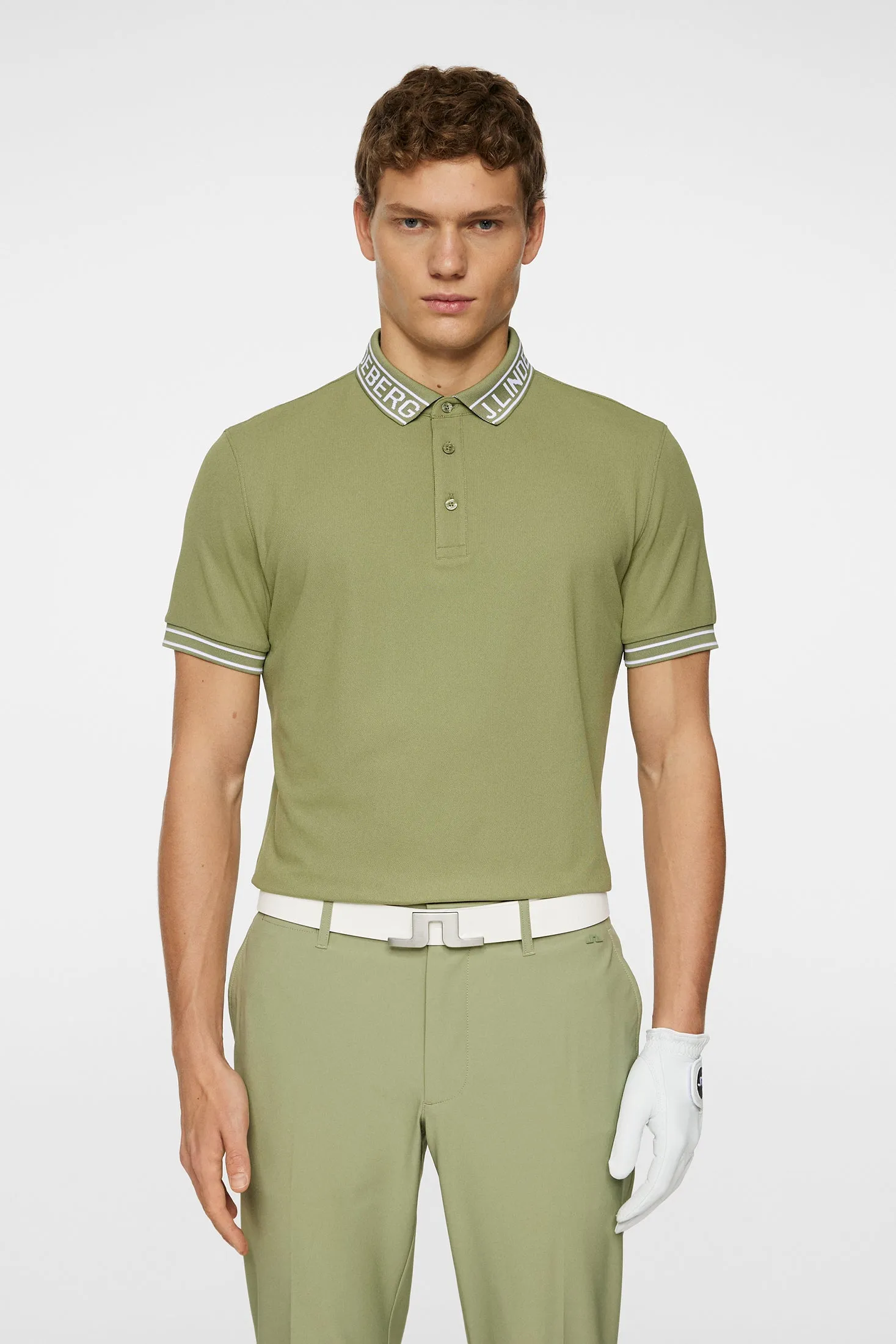 Austin Polo / Oil Green sold by J. Lindeberg product image thumbnail 2