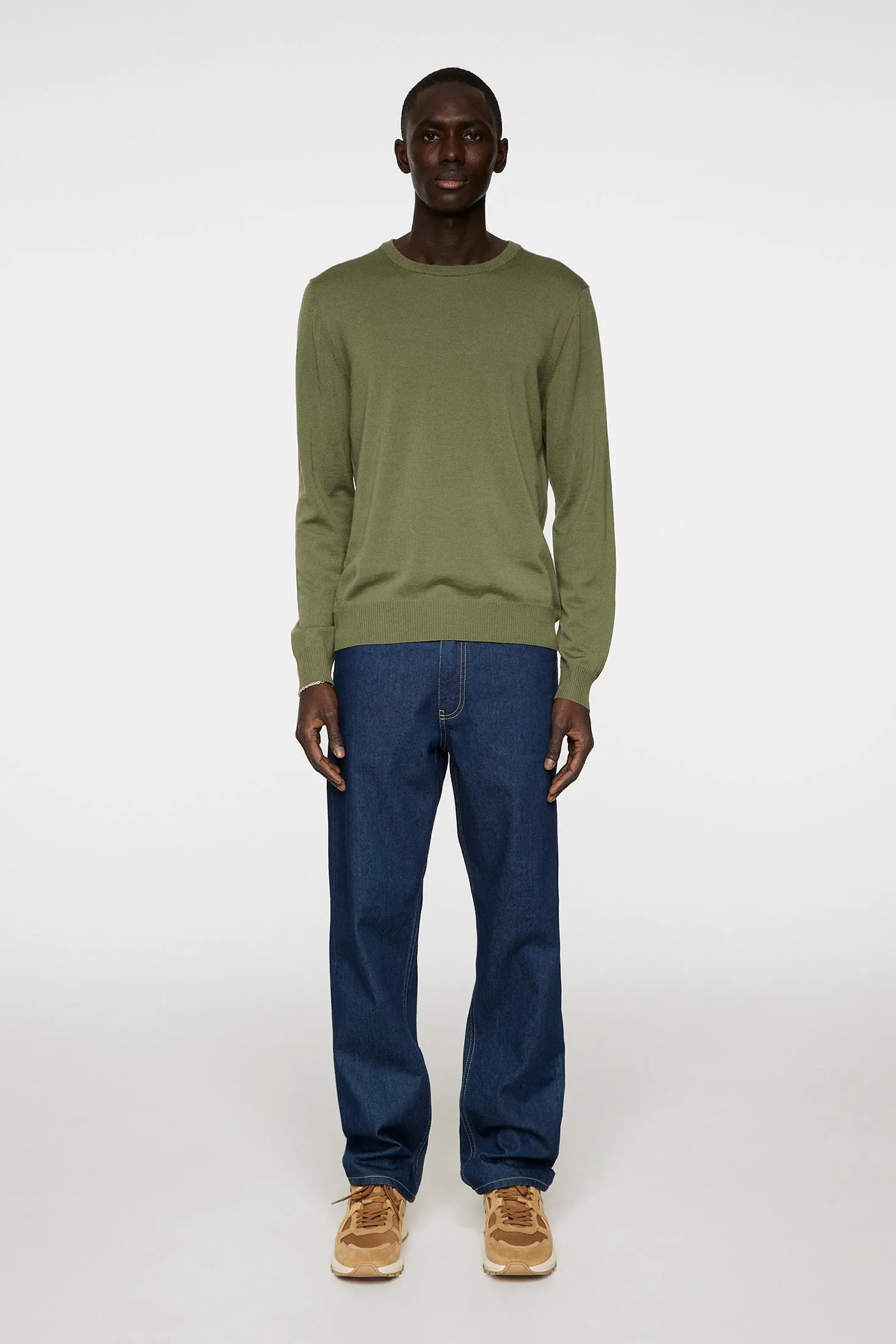 Keane Light Merino Crew Neck / Olivine sold by J. Lindeberg product image thumbnail 4