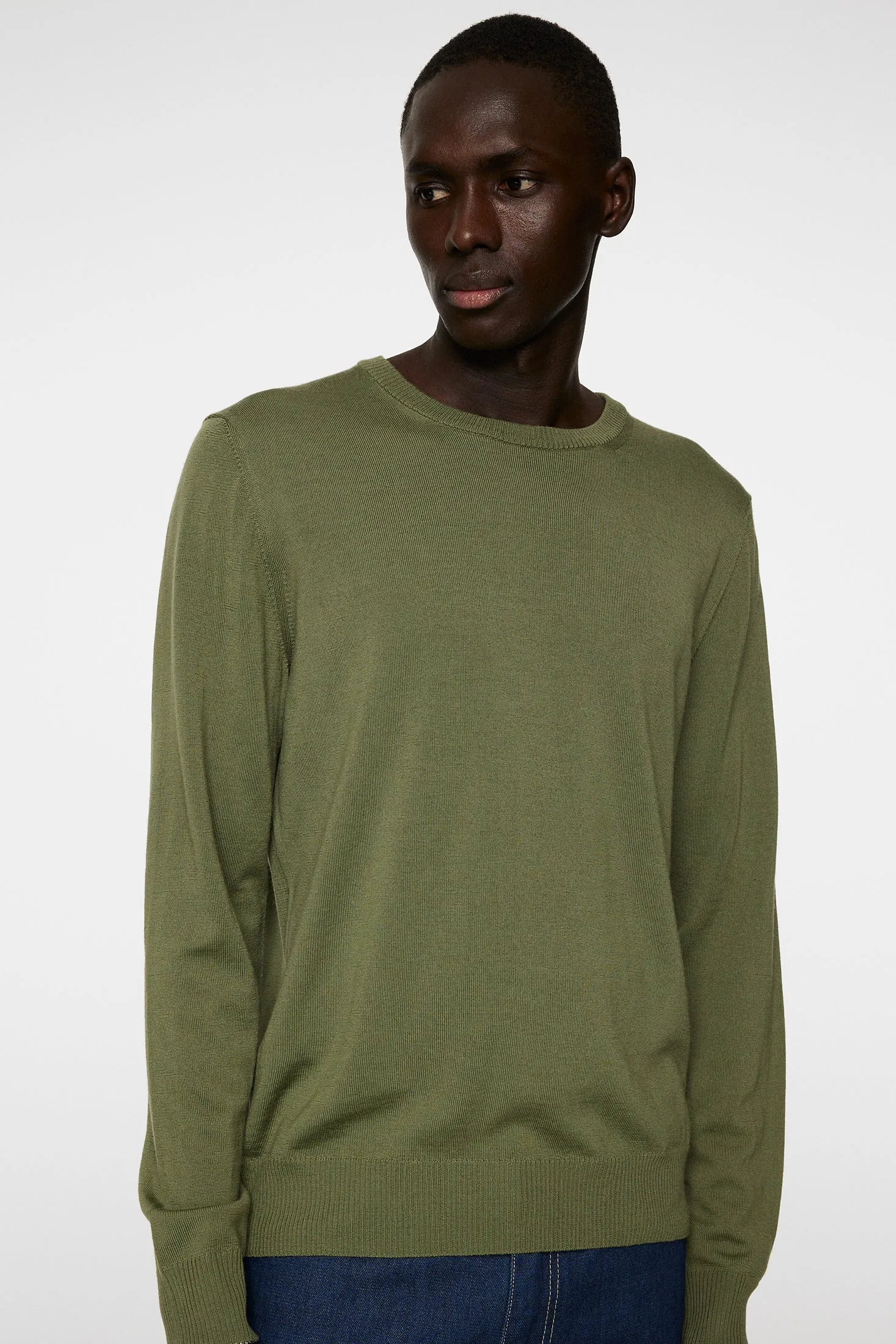 Keane Light Merino Crew Neck / Olivine sold by J. Lindeberg product image thumbnail 5
