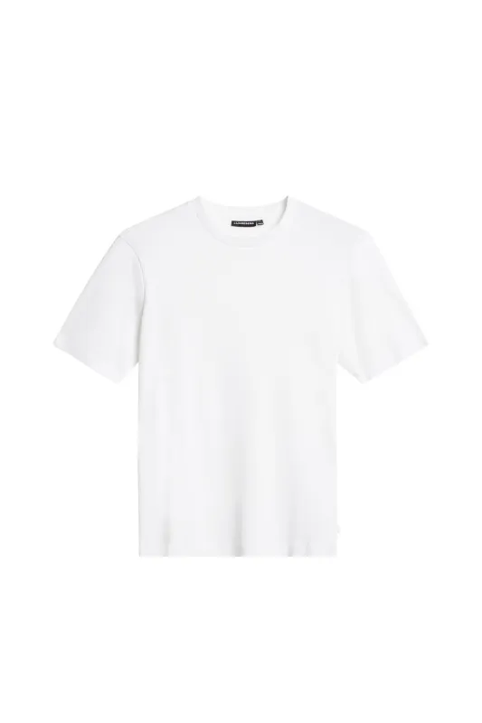 Rob Slim Rib Tee / White sold by J. Lindeberg