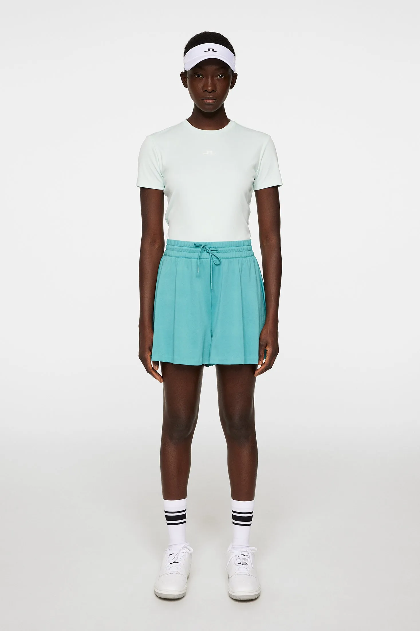 Billie Wide Jersey Shorts / Teal sold by J. Lindeberg product image thumbnail 4