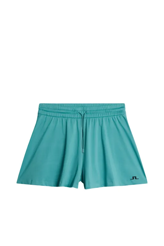 Billie Wide Jersey Shorts / Teal sold by J. Lindeberg