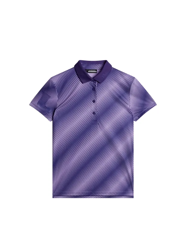 Heidi Print Polo / Comb Deep Wisteria M sold by J. Lindeberg