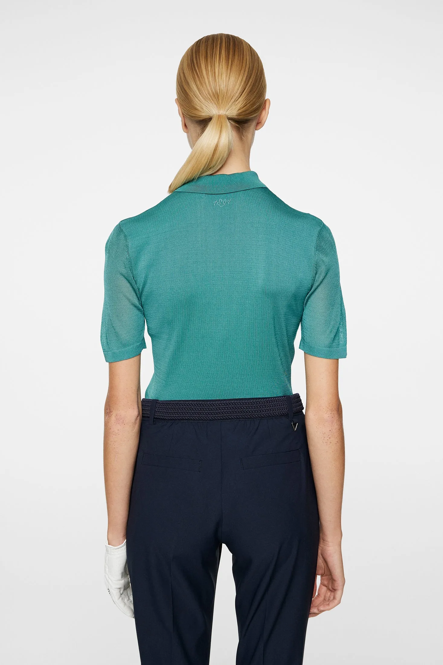 Amandine Knitted Polo / Teal sold by J. Lindeberg product image thumbnail 3