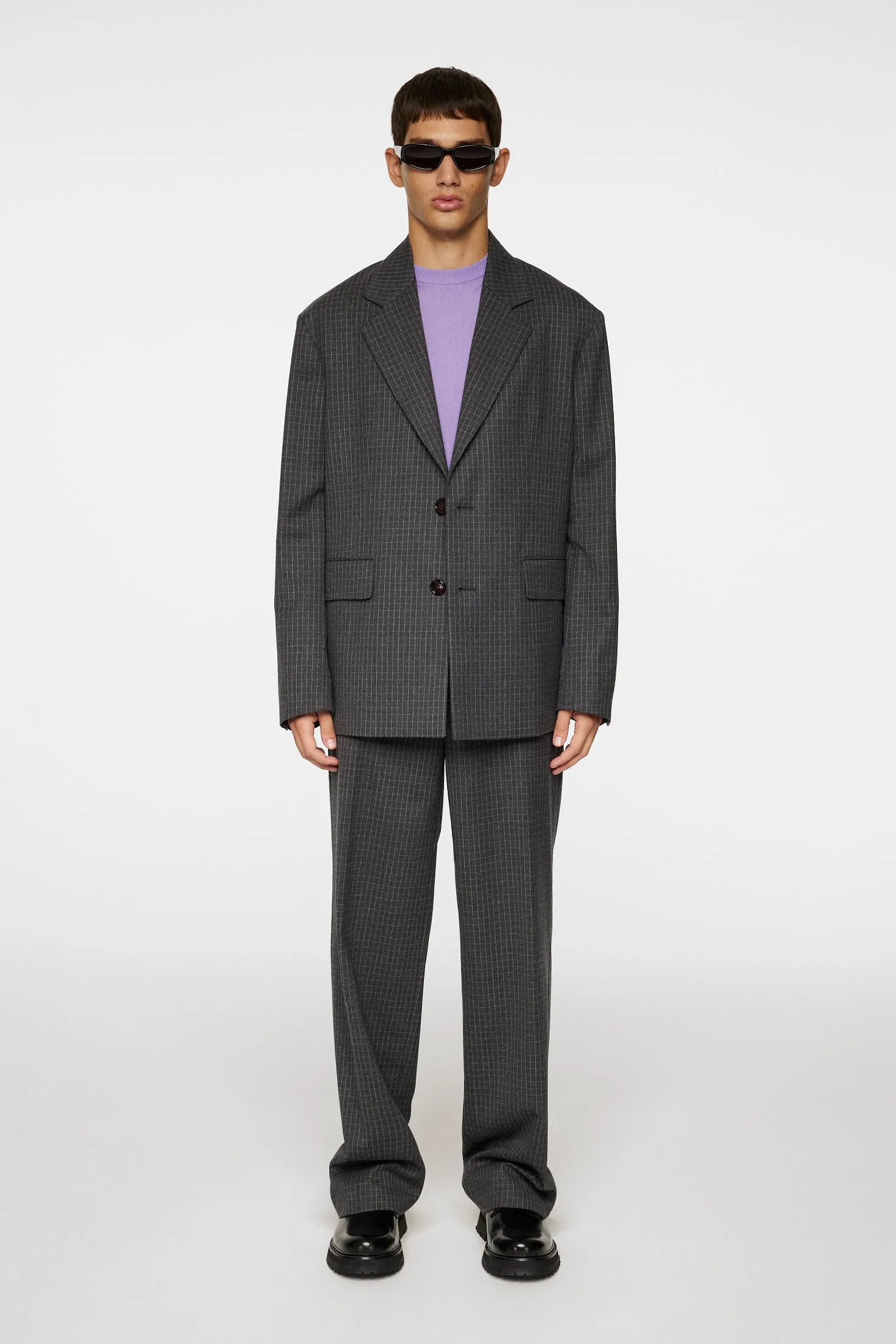 Gaspard Wool Ripstop Pants / Lava Smoke sold by J. Lindeberg product image thumbnail 5