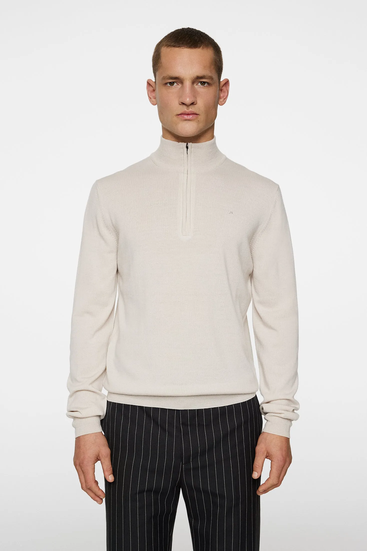 Kiyan Merino Quarter Zip / Moonbeam sold by J. Lindeberg product image thumbnail 2