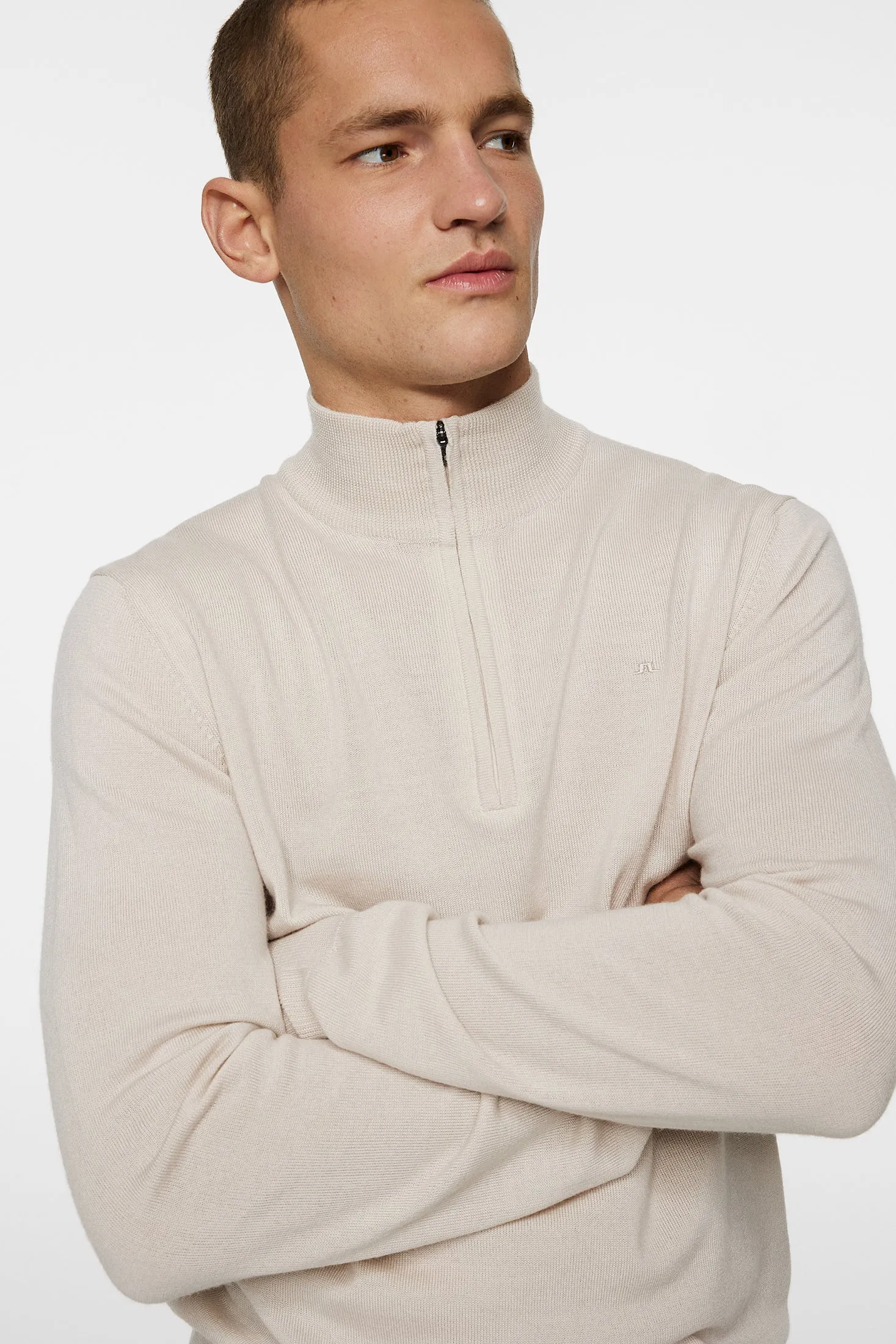 Kiyan Merino Quarter Zip / Moonbeam sold by J. Lindeberg product image thumbnail 5