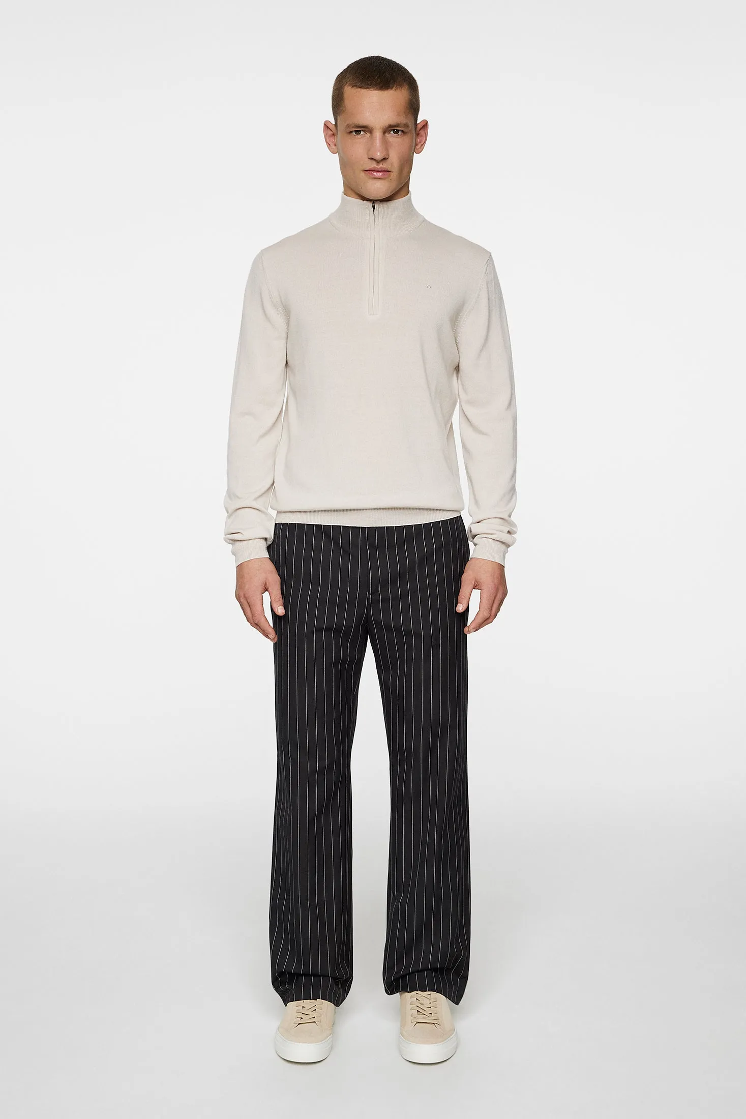 Kiyan Merino Quarter Zip / Moonbeam sold by J. Lindeberg product image thumbnail 4