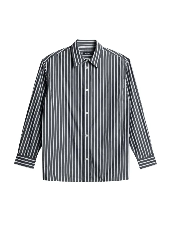 Howard Bold YD Stripe Shirt / Black sold by J. Lindeberg