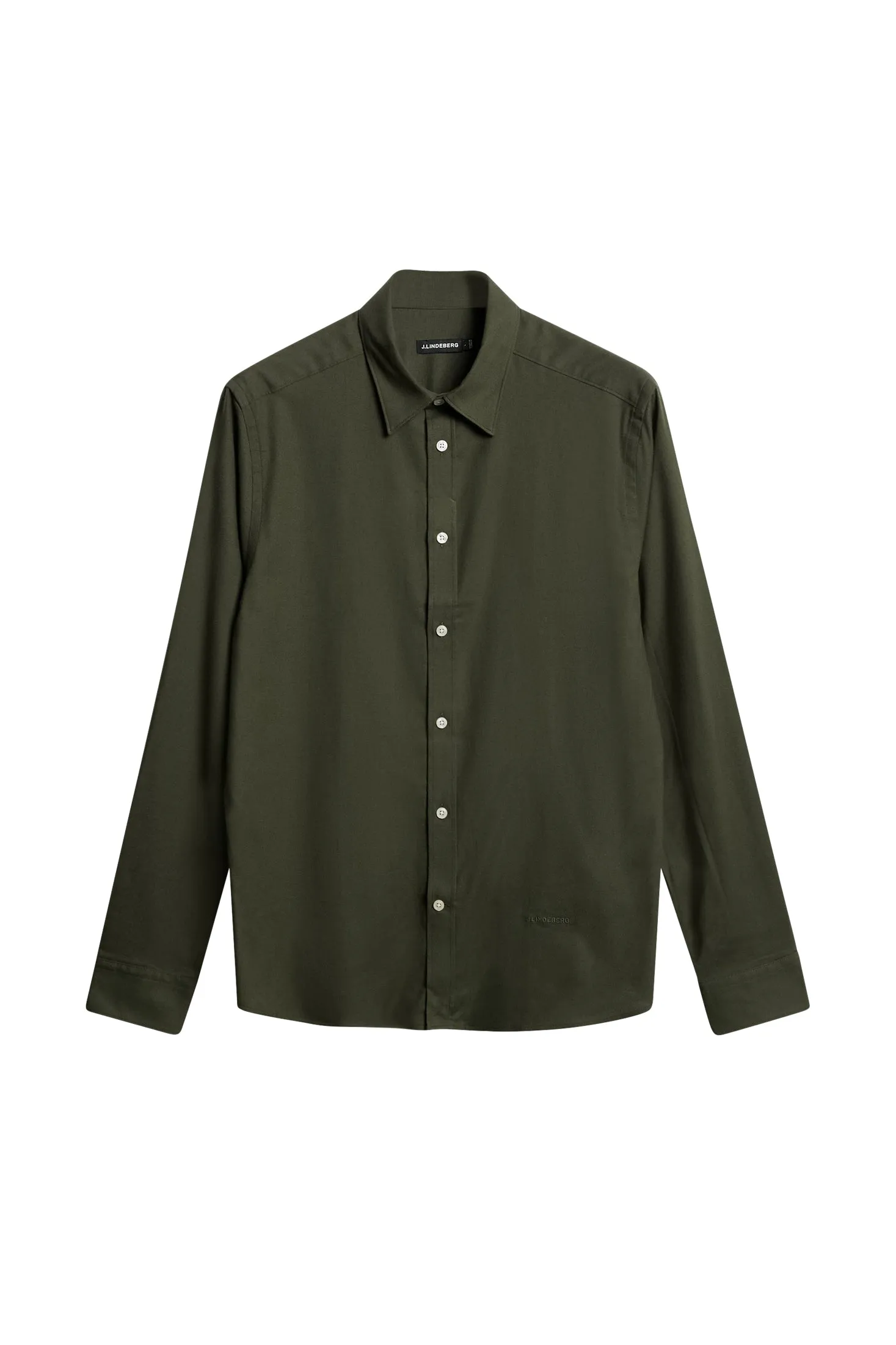 Light Flannel Slim Shirt / Forest Green sold by J. Lindeberg