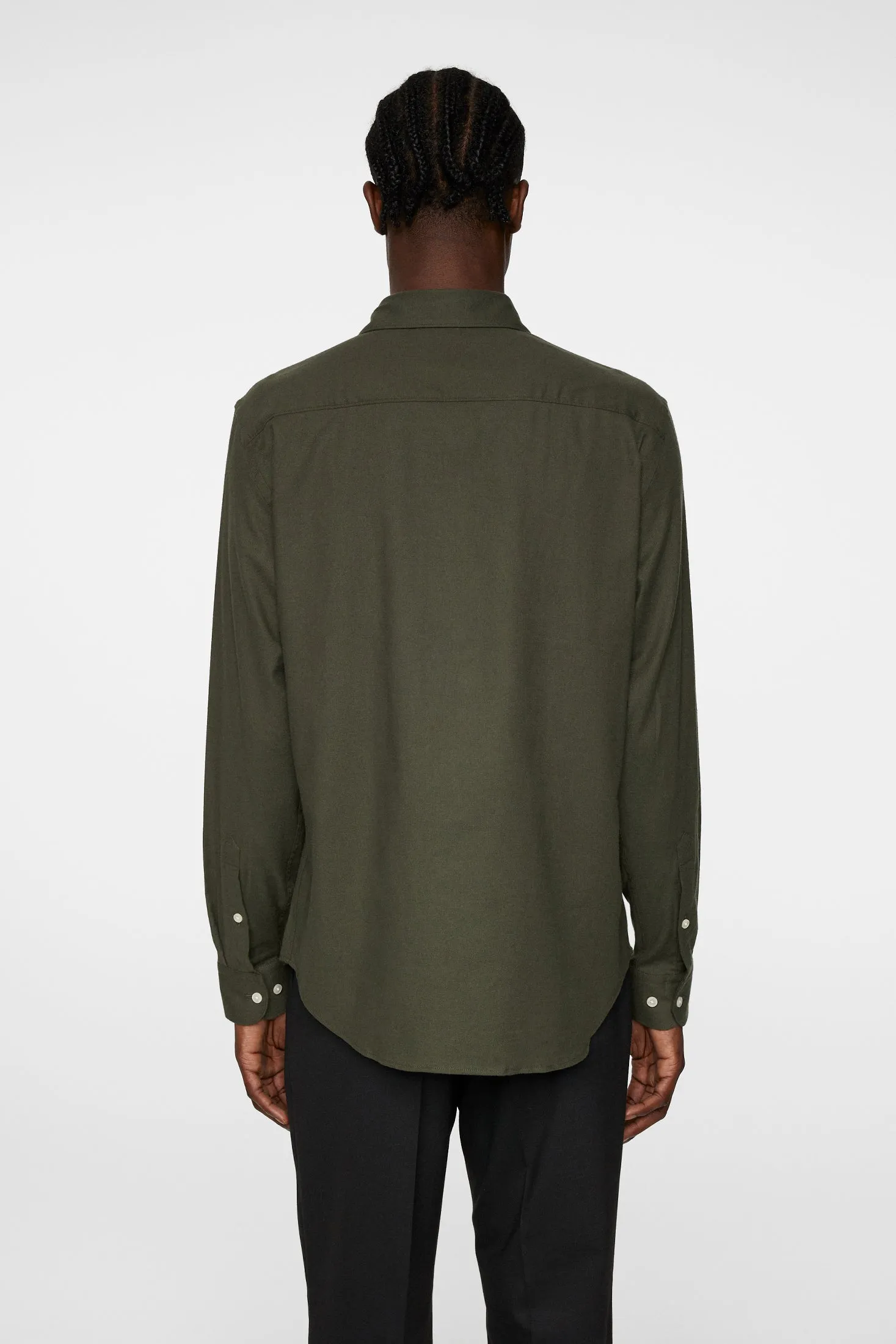 Light Flannel Slim Shirt / Forest Green sold by J. Lindeberg product image thumbnail 3