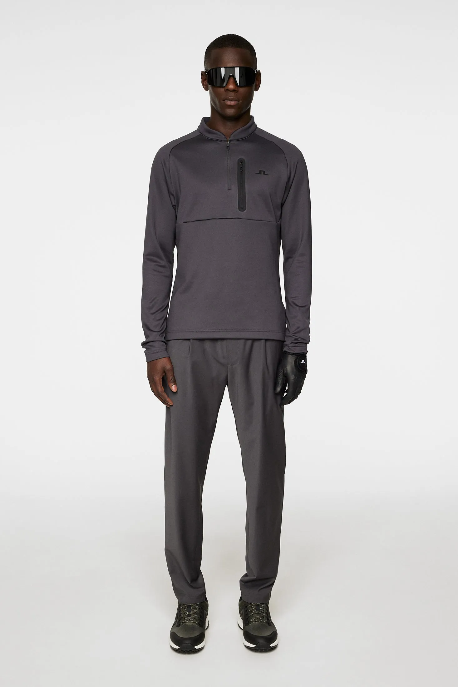 Adam Quarter Zip Mid Layer / Asphalt sold by J. Lindeberg product image thumbnail 4