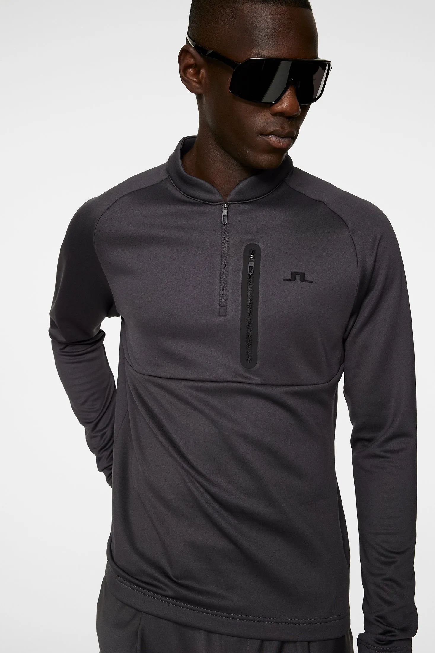 Adam Quarter Zip Mid Layer / Asphalt sold by J. Lindeberg product image thumbnail 5