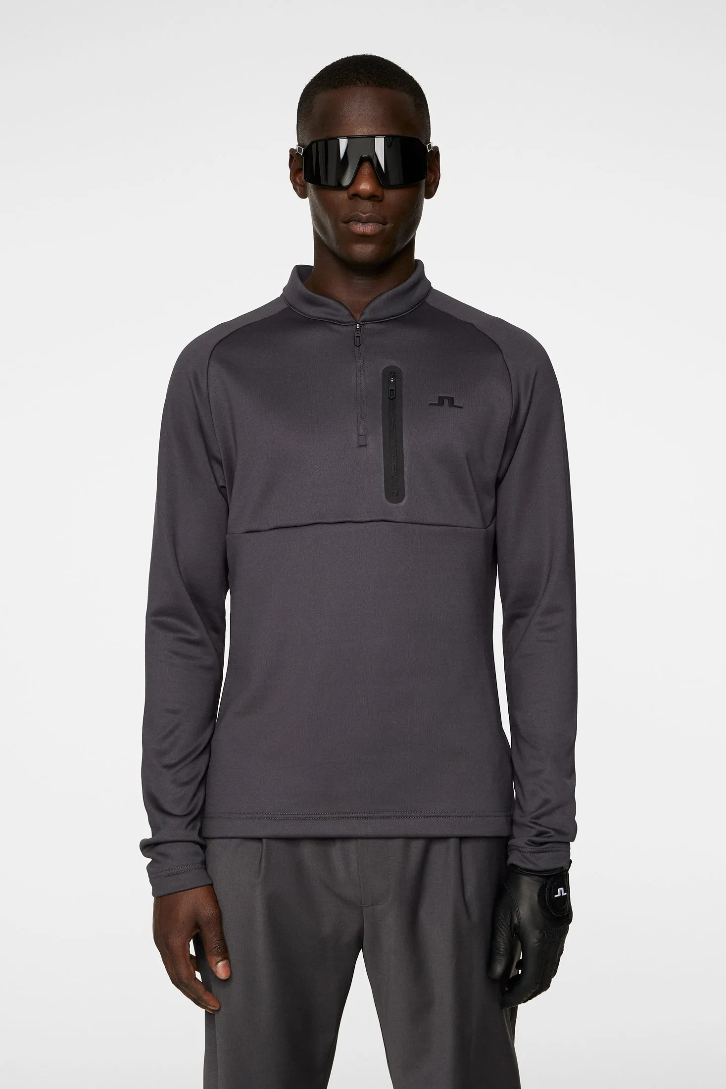 Adam Quarter Zip Mid Layer / Asphalt sold by J. Lindeberg product image thumbnail 2