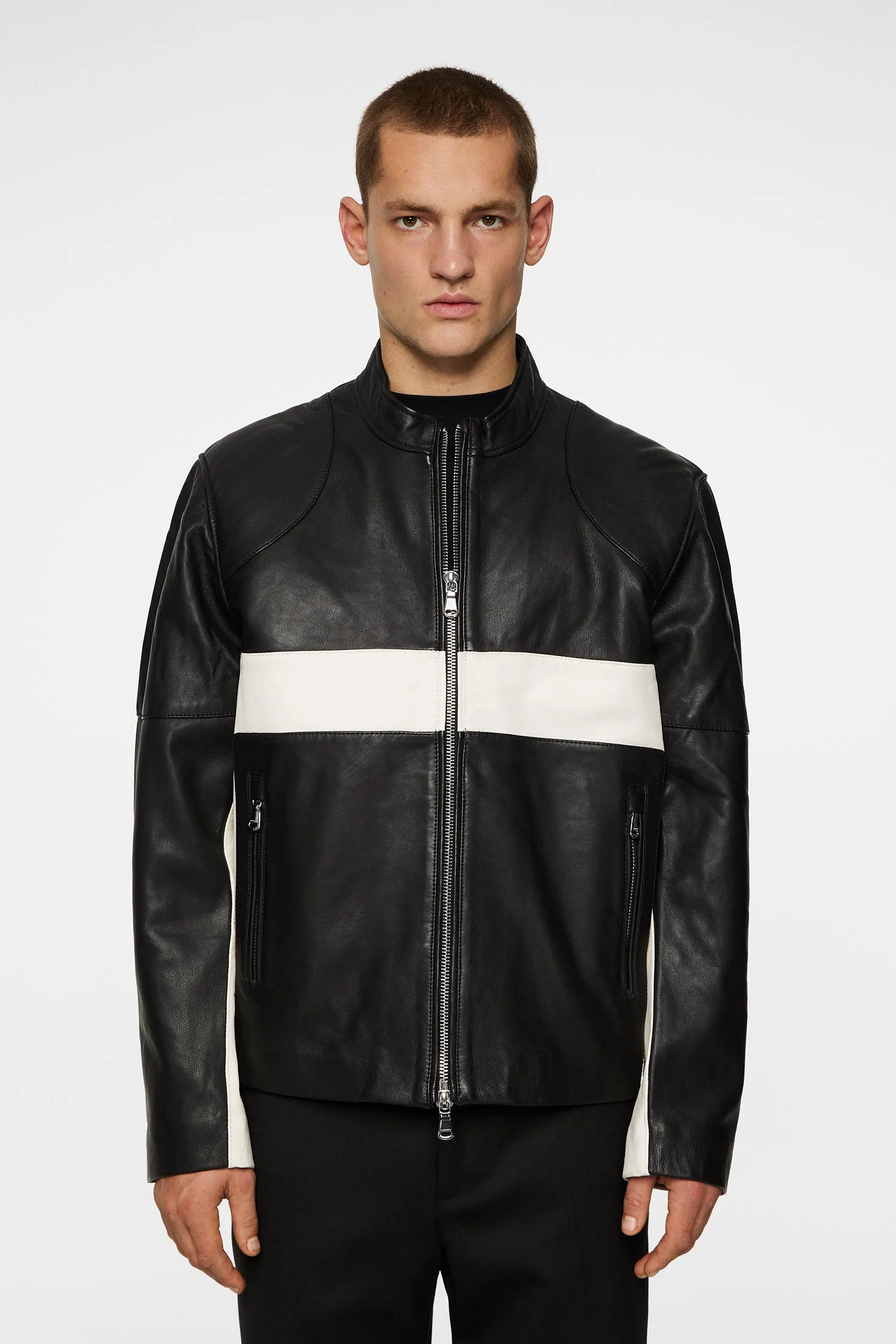 Tatum Biker Jacket / Black sold by J. Lindeberg product image thumbnail 3