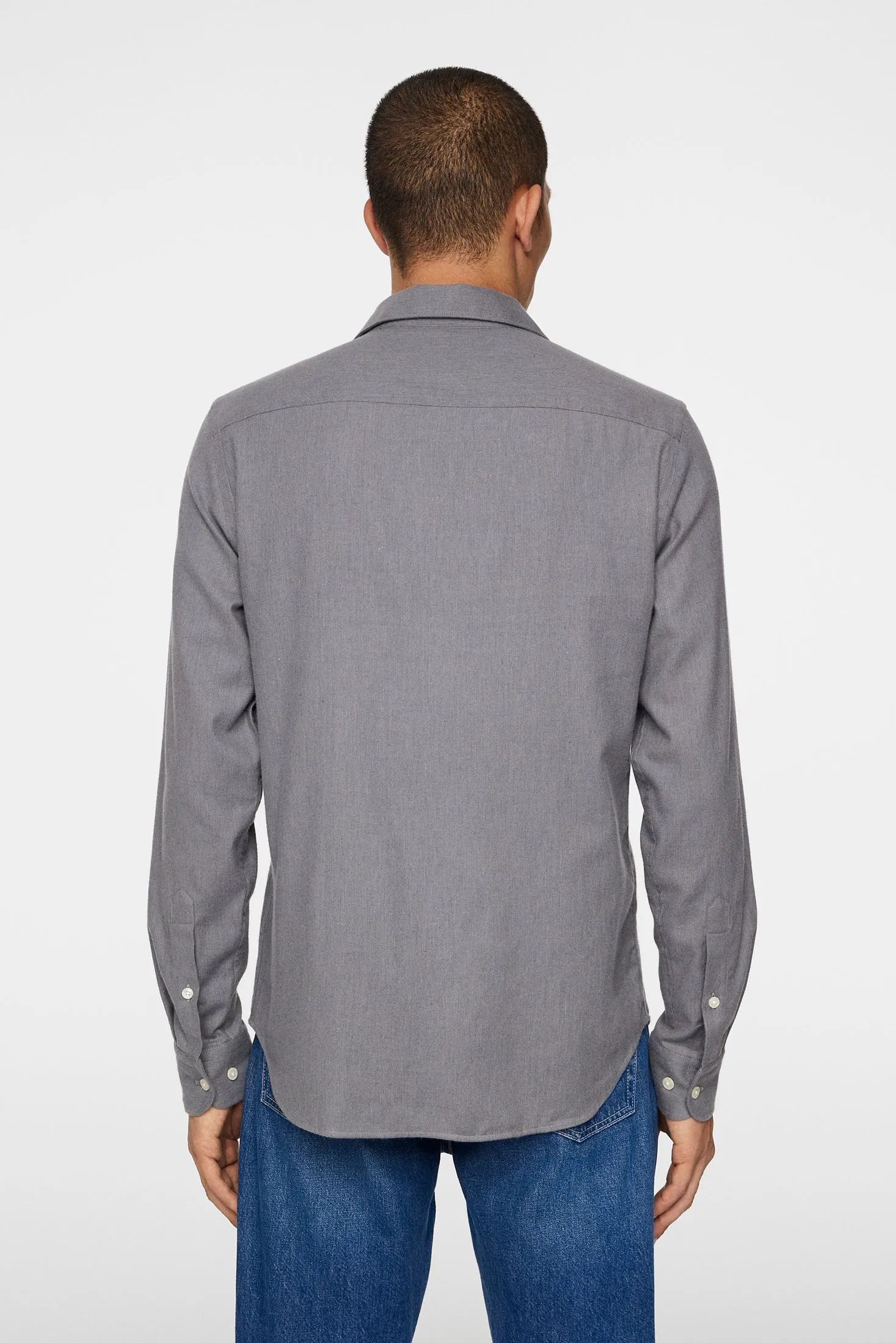 Light Flannel Slim Shirt / Night Owl sold by J. Lindeberg product image thumbnail 3